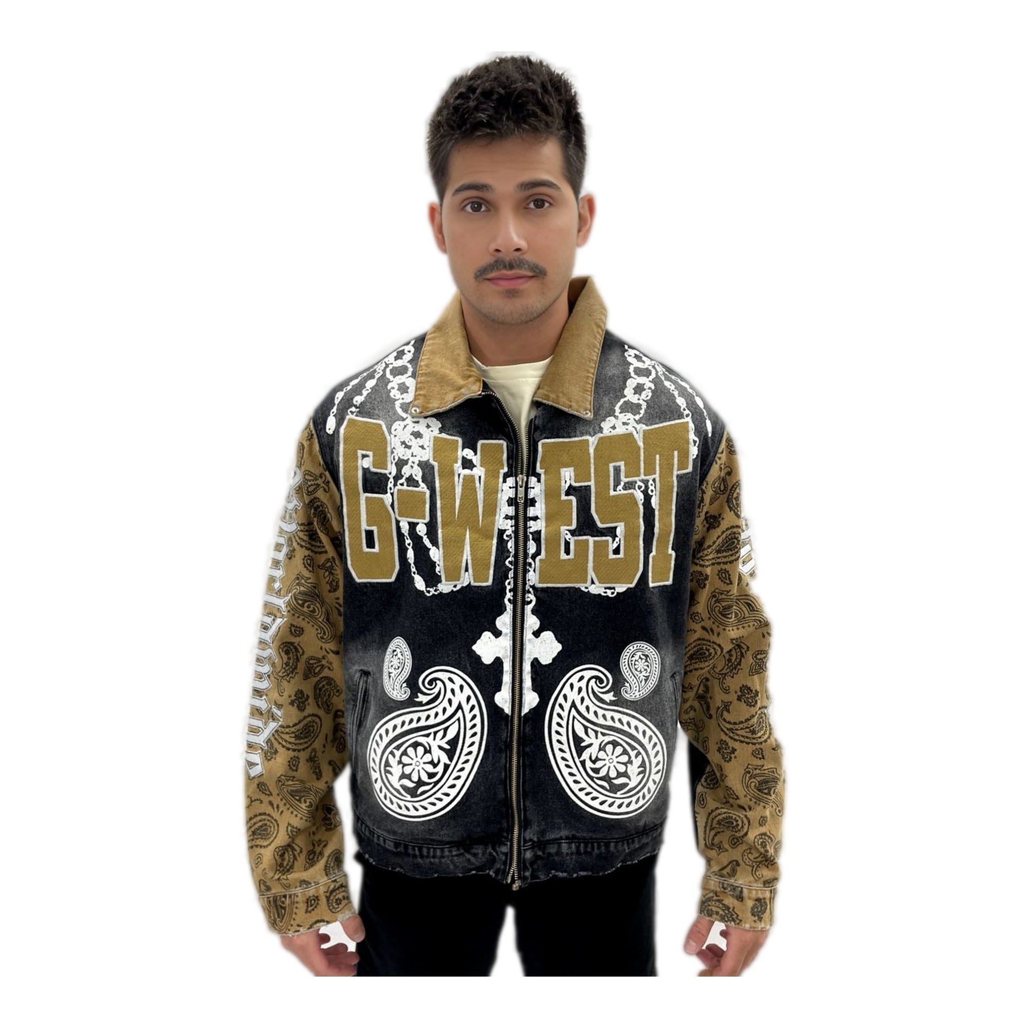 G-West Denim Paisley Jacket