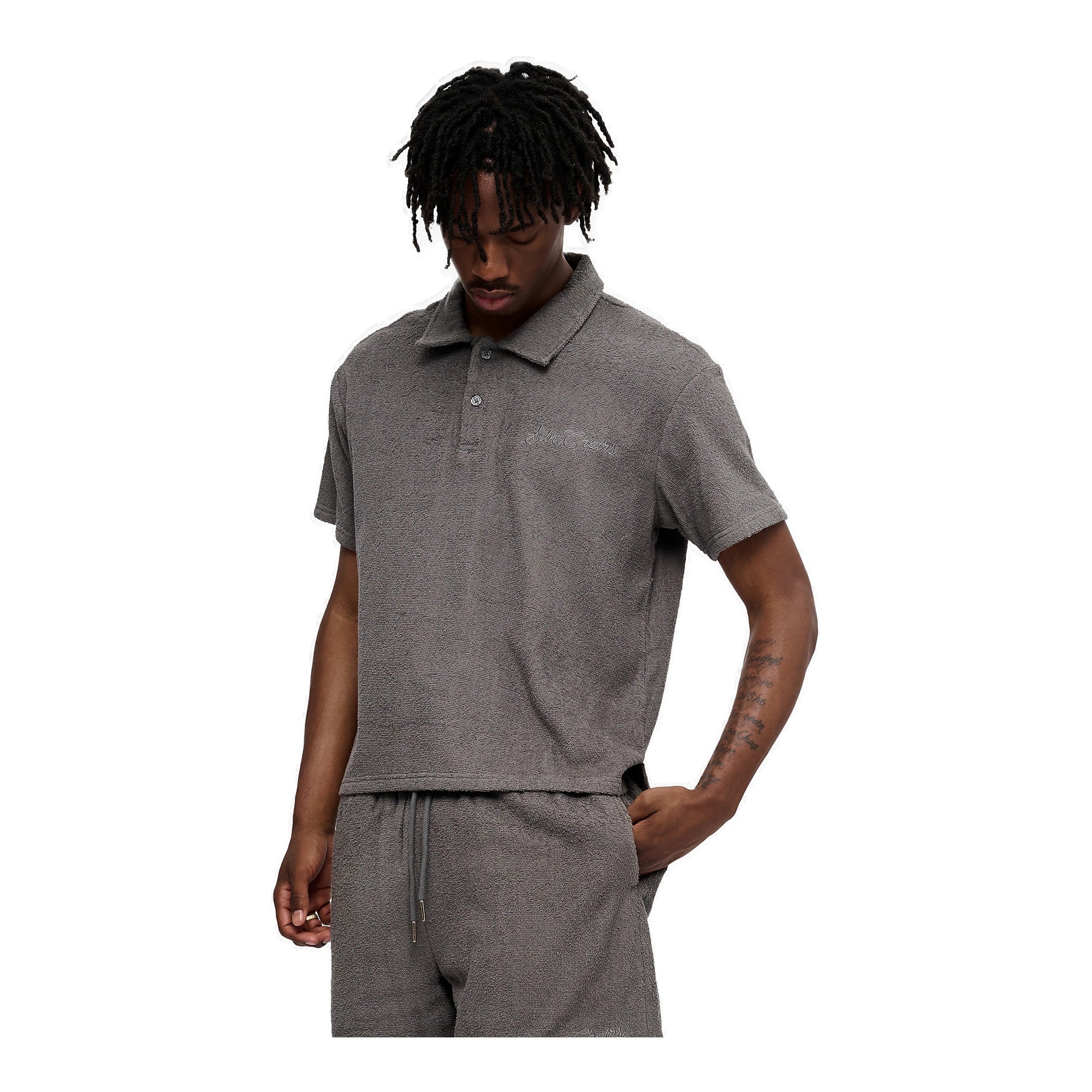 Silnt Chptrs Terry Polo Shirt - Embroidered