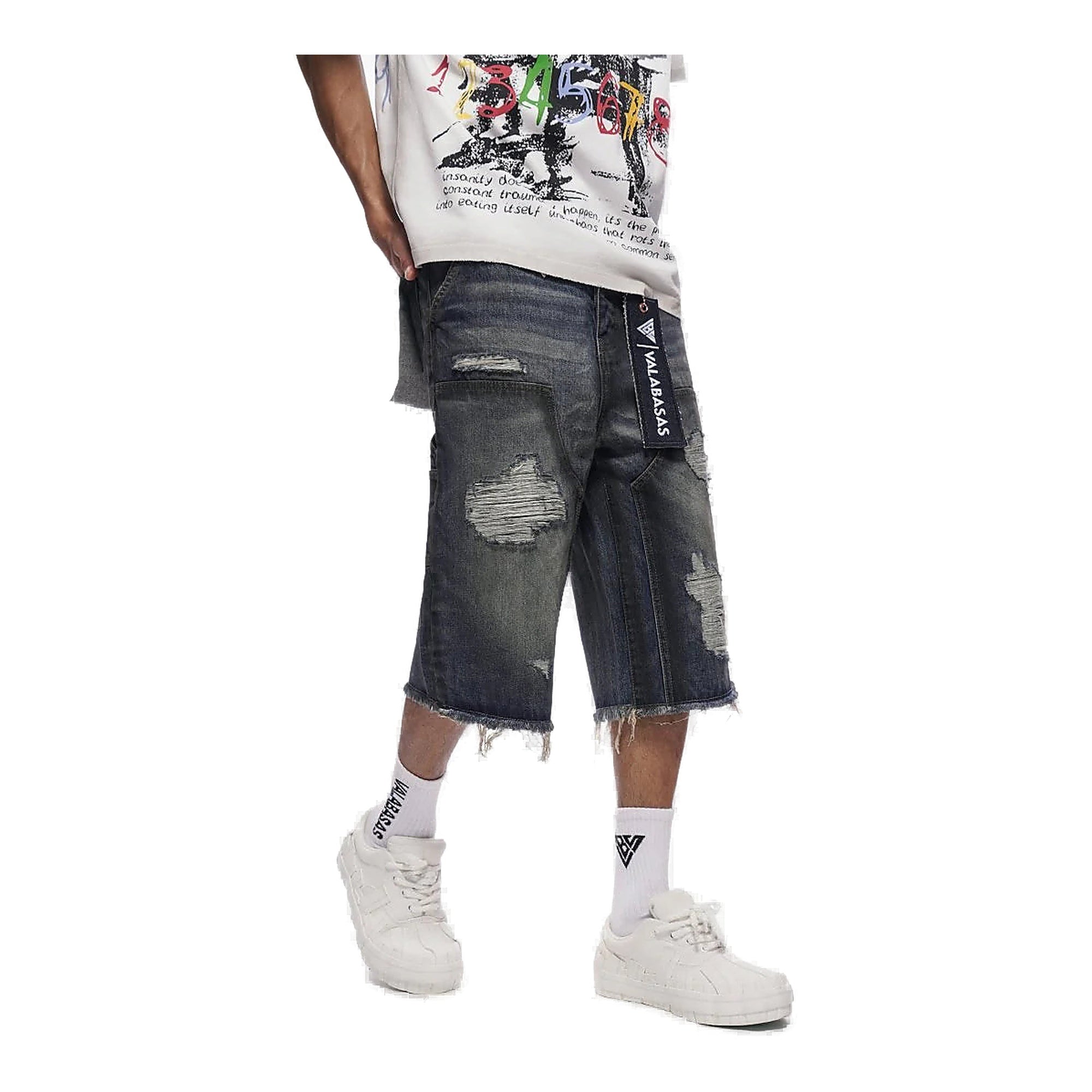 Valabasas Revolt Shorts - Distressed Denim