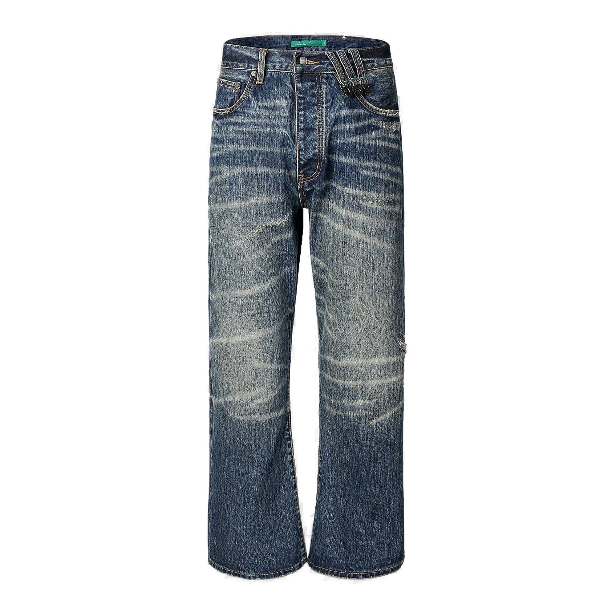 Vala De Labasas Trame Selvedge Baggy Jean - Distressed