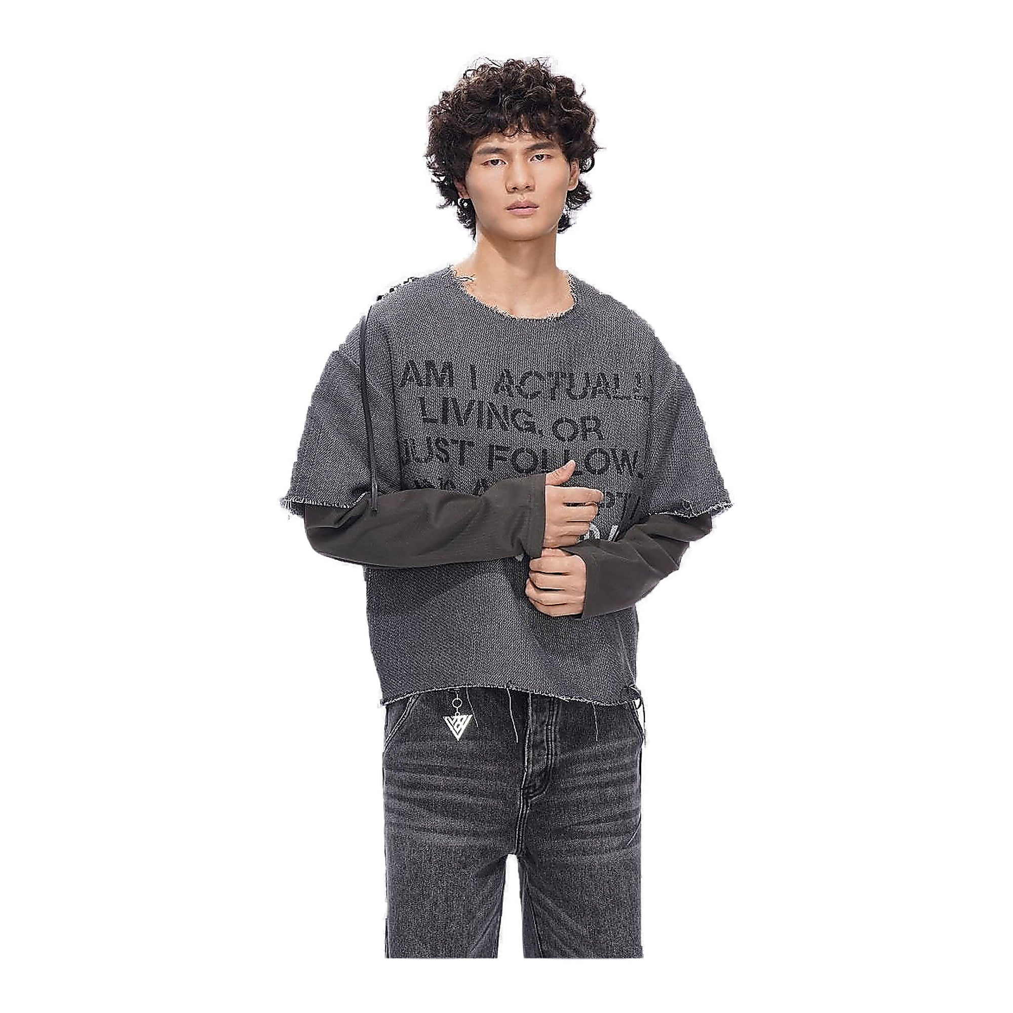 Valabasas Scripted Tee T-Shirt - Distressed Grey