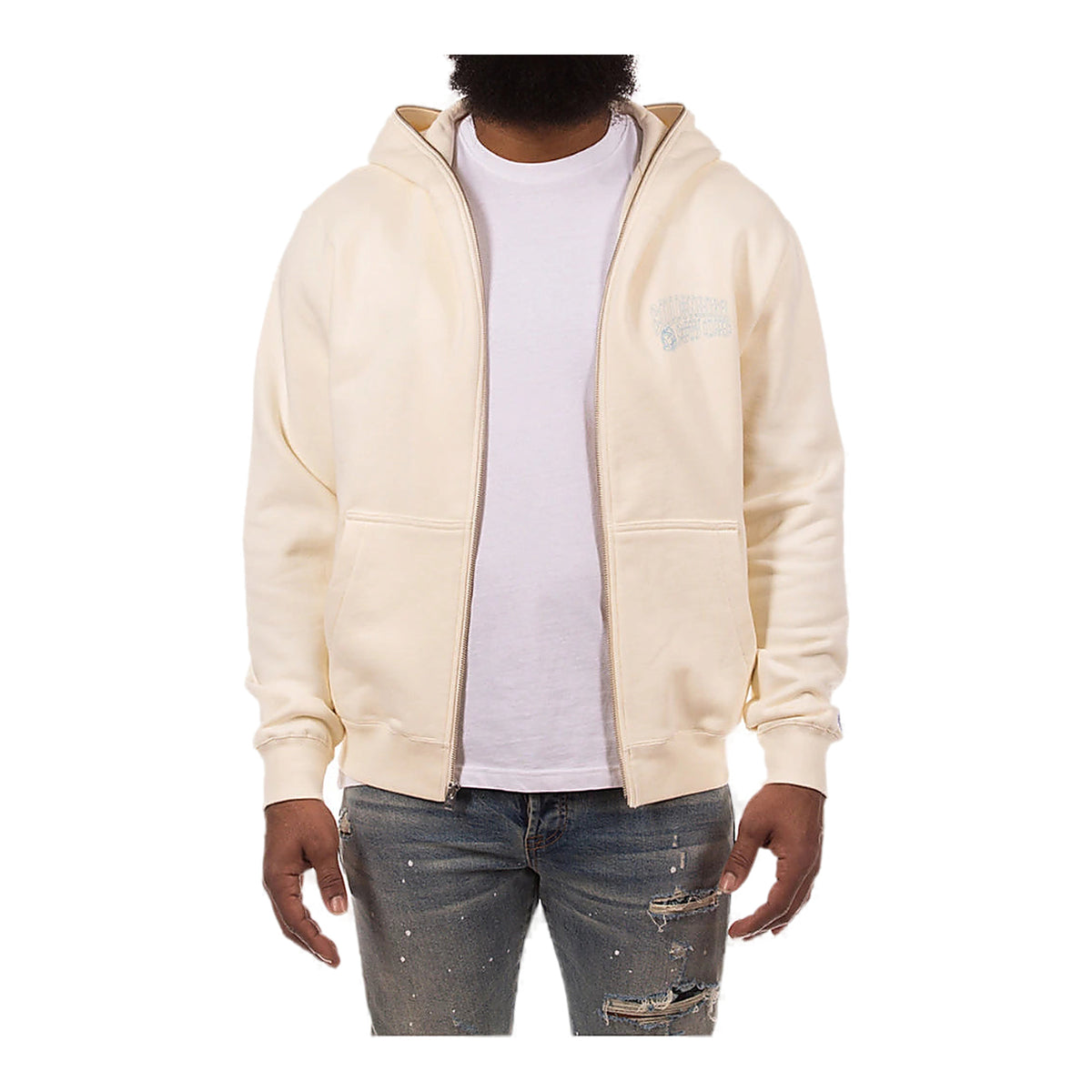 Billionaire Boys Club Small Curve Zip Hoodie - Heavyweight Winter White