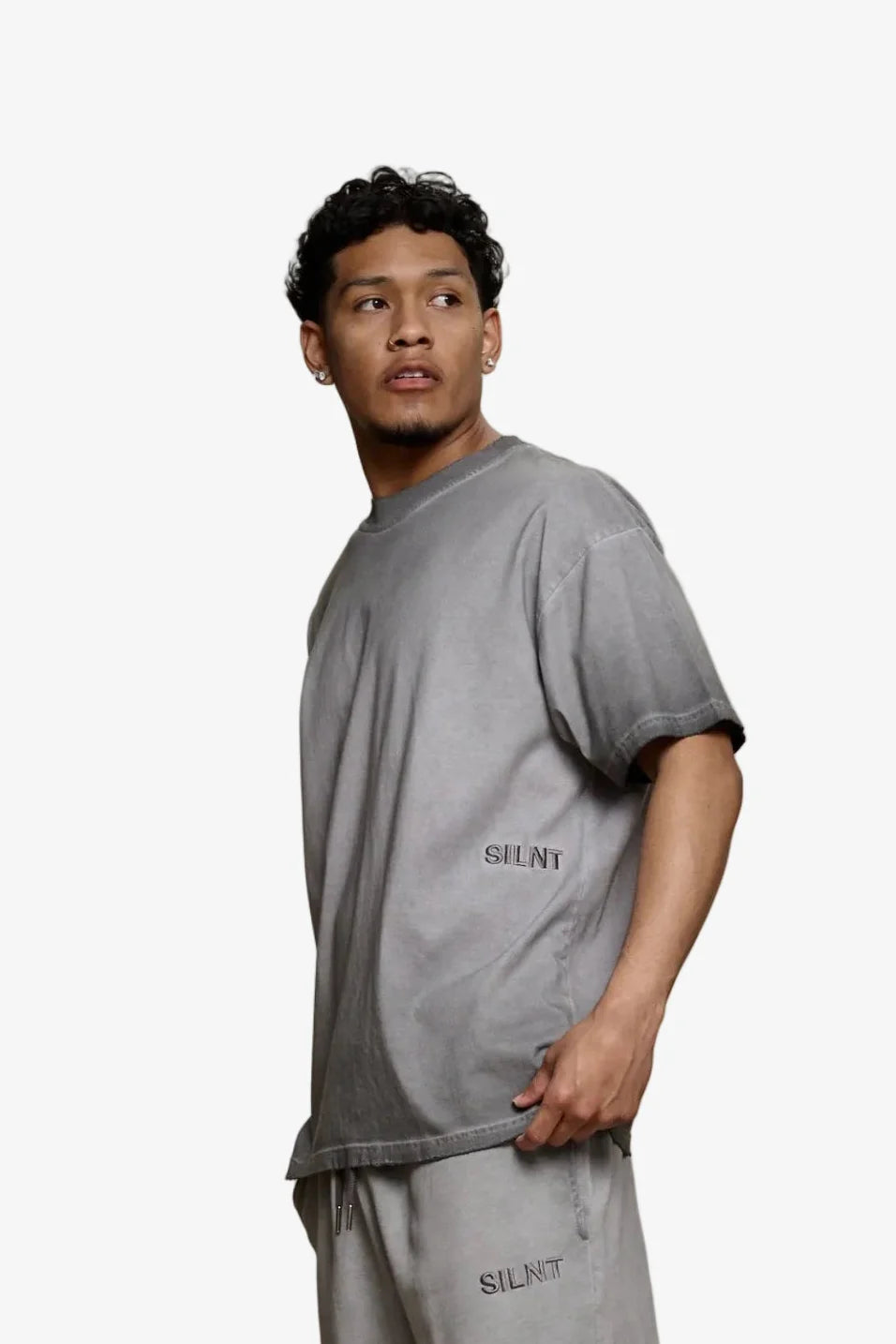 Silnt Chptrs Side Logo Tee - Drop Shoulder