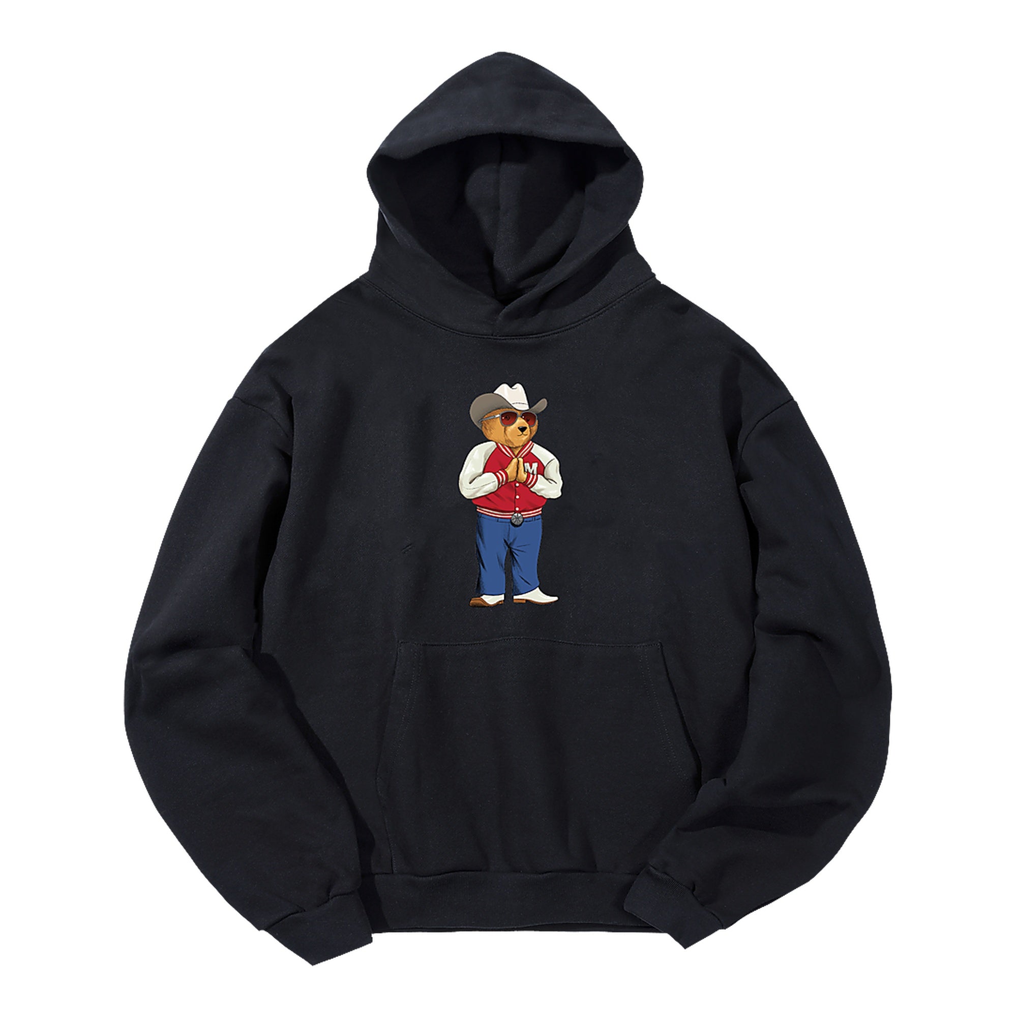 Market Hee-Haw Bear Hoodie Men's - Black