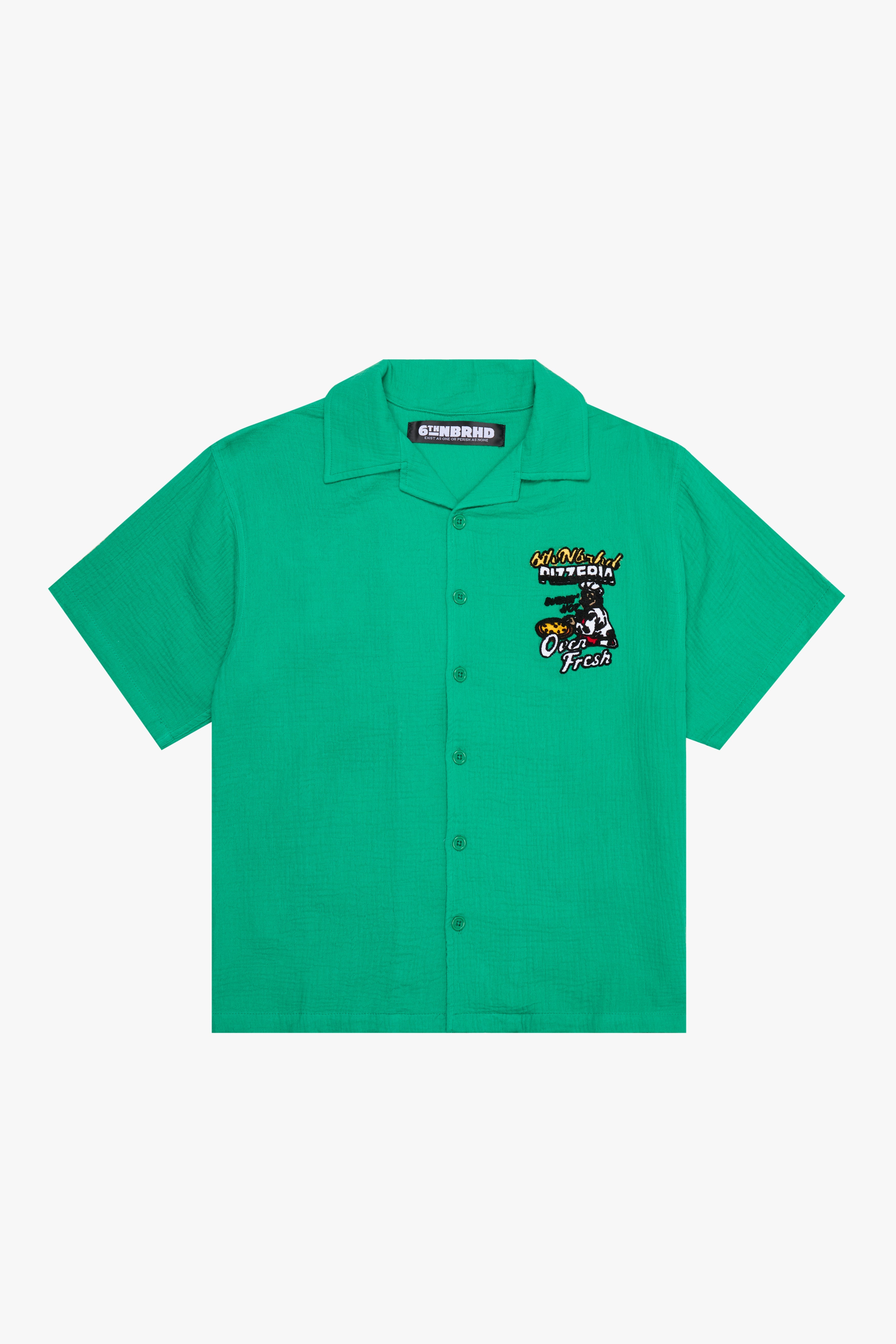 6Th Nbrhd Pizzeria Men's Shirt - Green