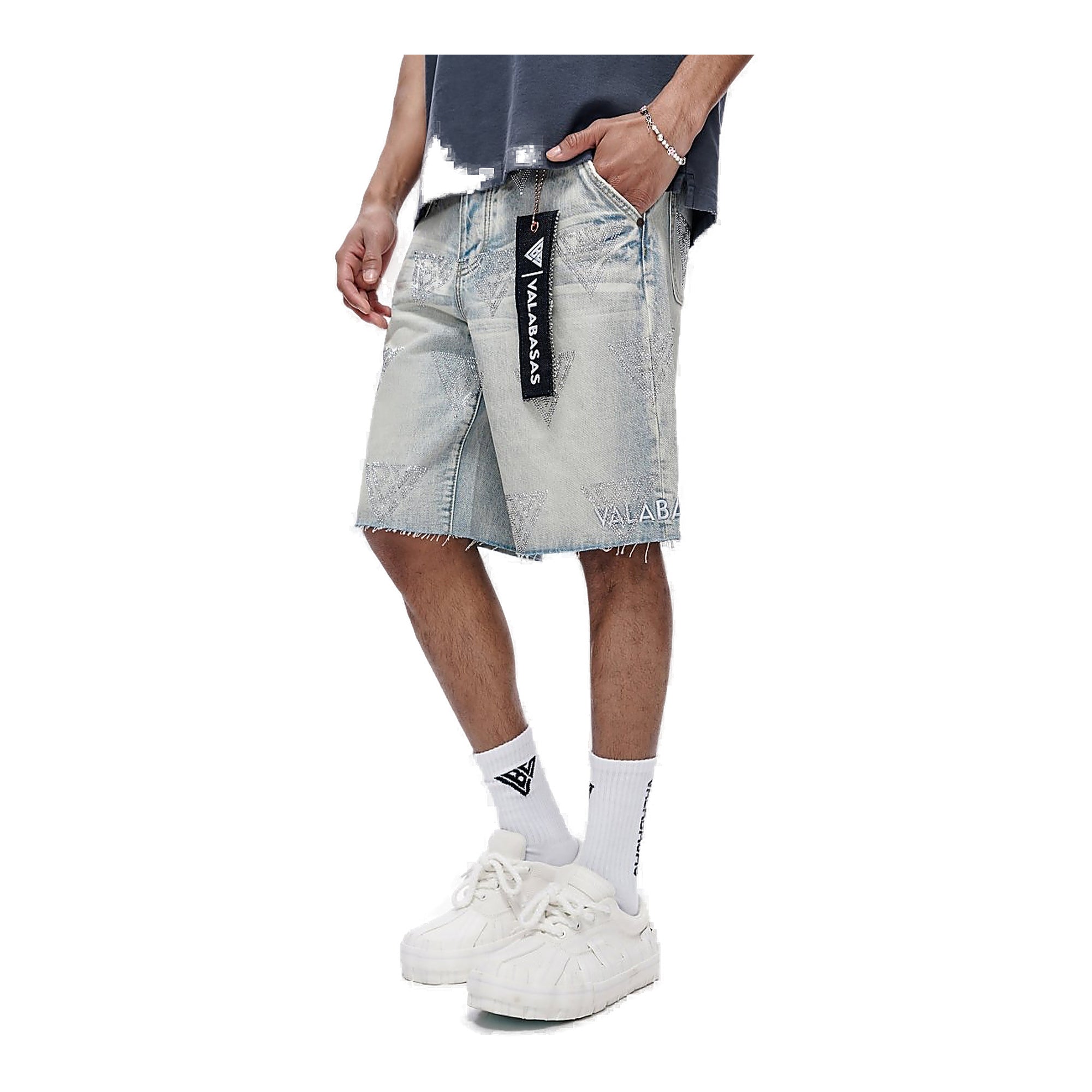 Valabasas Logo Denim Shorts - Vintage Wash