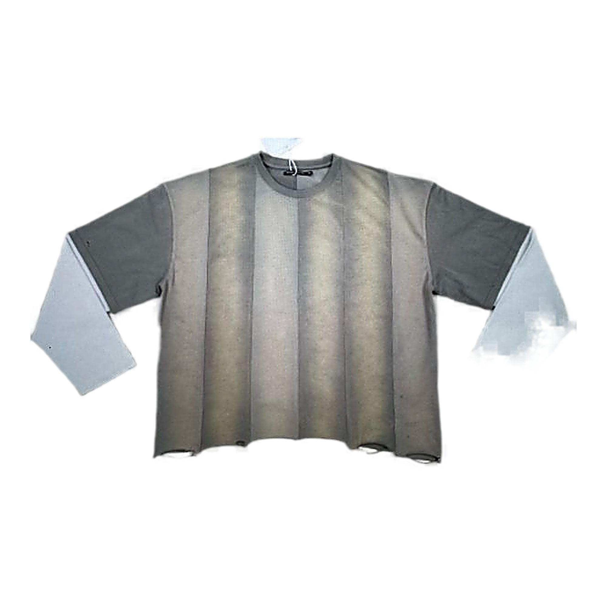 Silnt Chptrs Gradient Stripe T-Shirt - Raw Hem