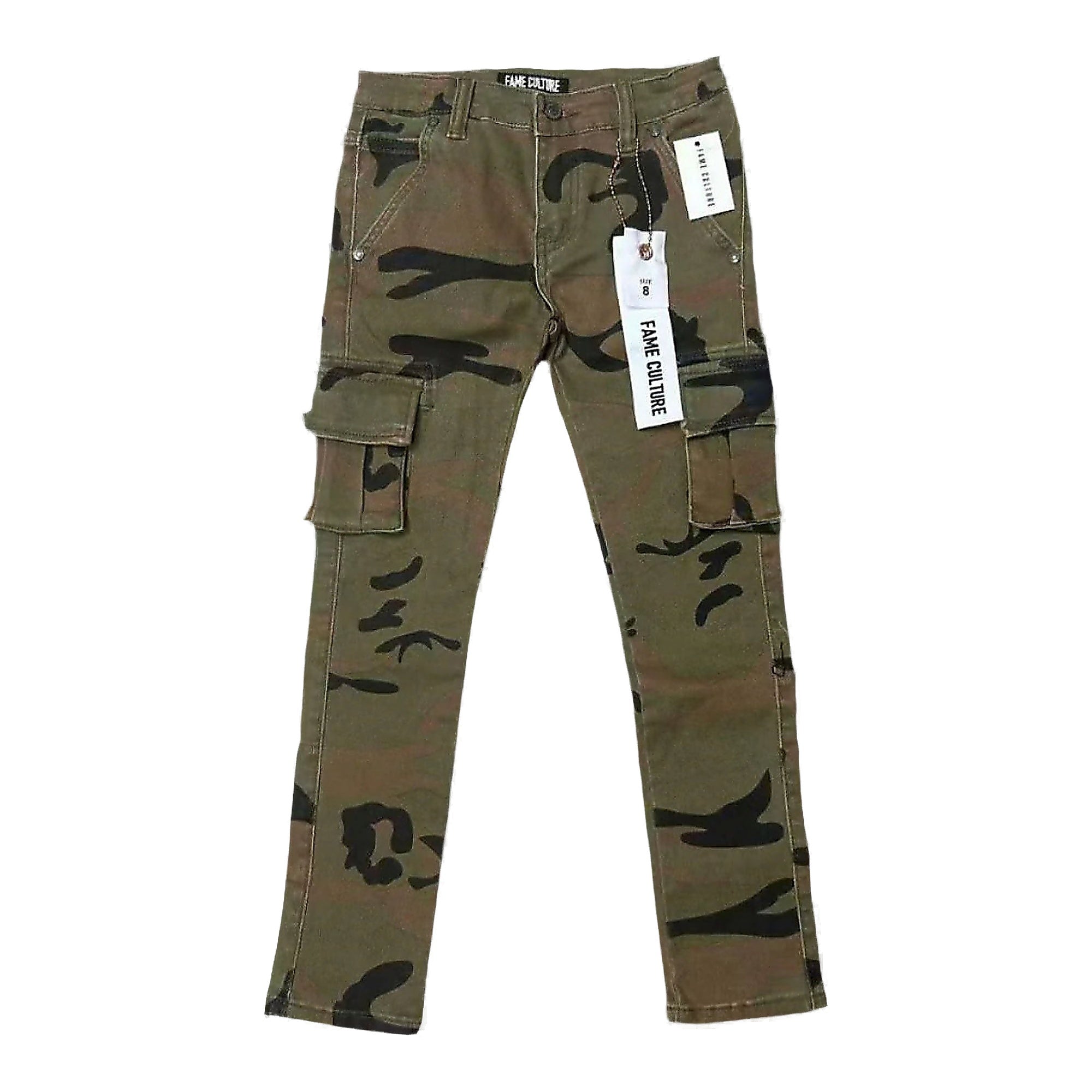 Fame Culture Militant Cargo Pants - Camouflage