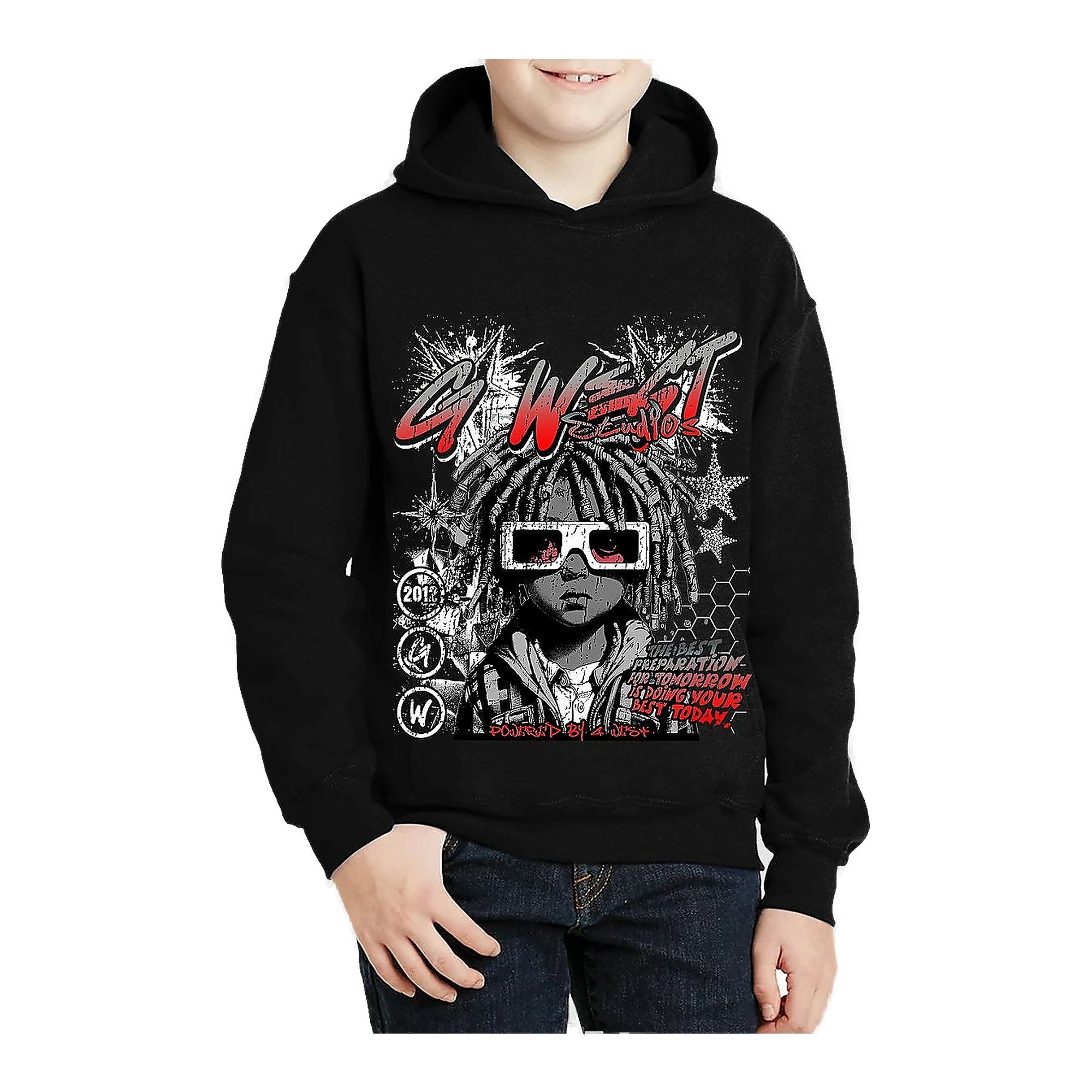 G-West Urban Genesis Hood Youth Jacket - Black