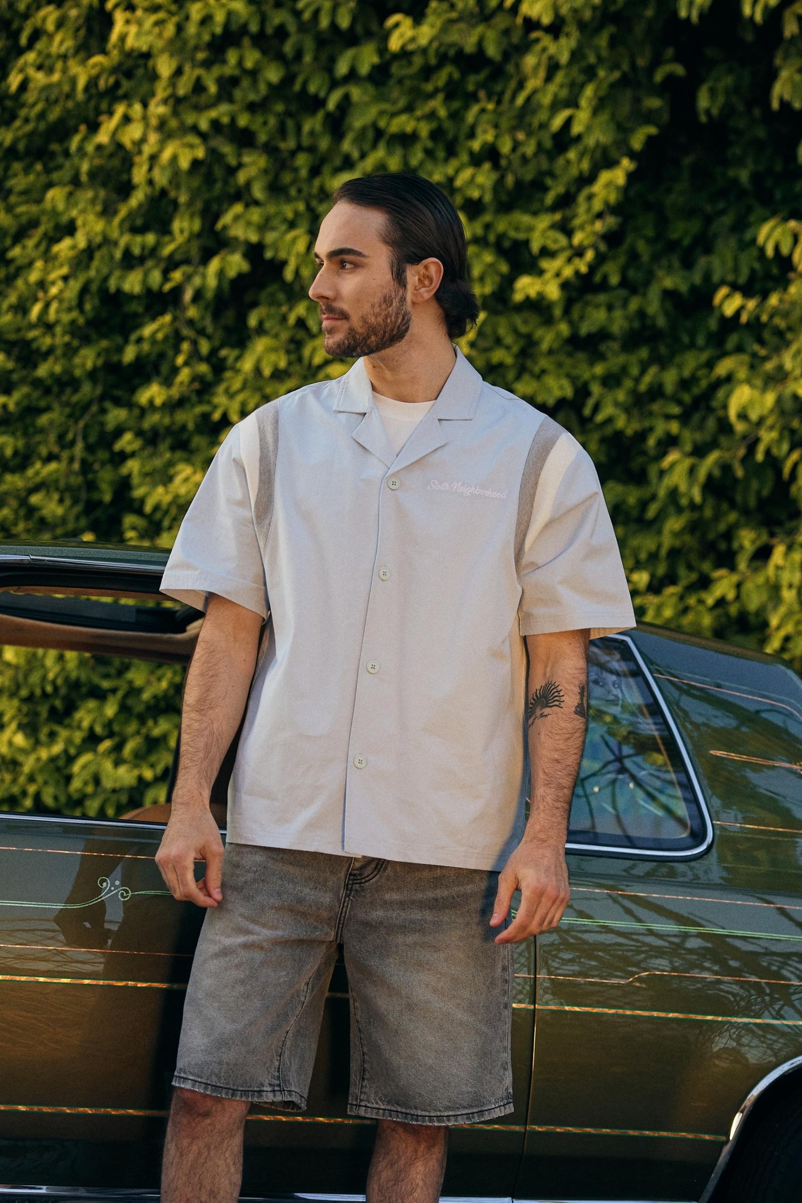6th Nbrhd Panel Shirt - Boxy Fit Blue