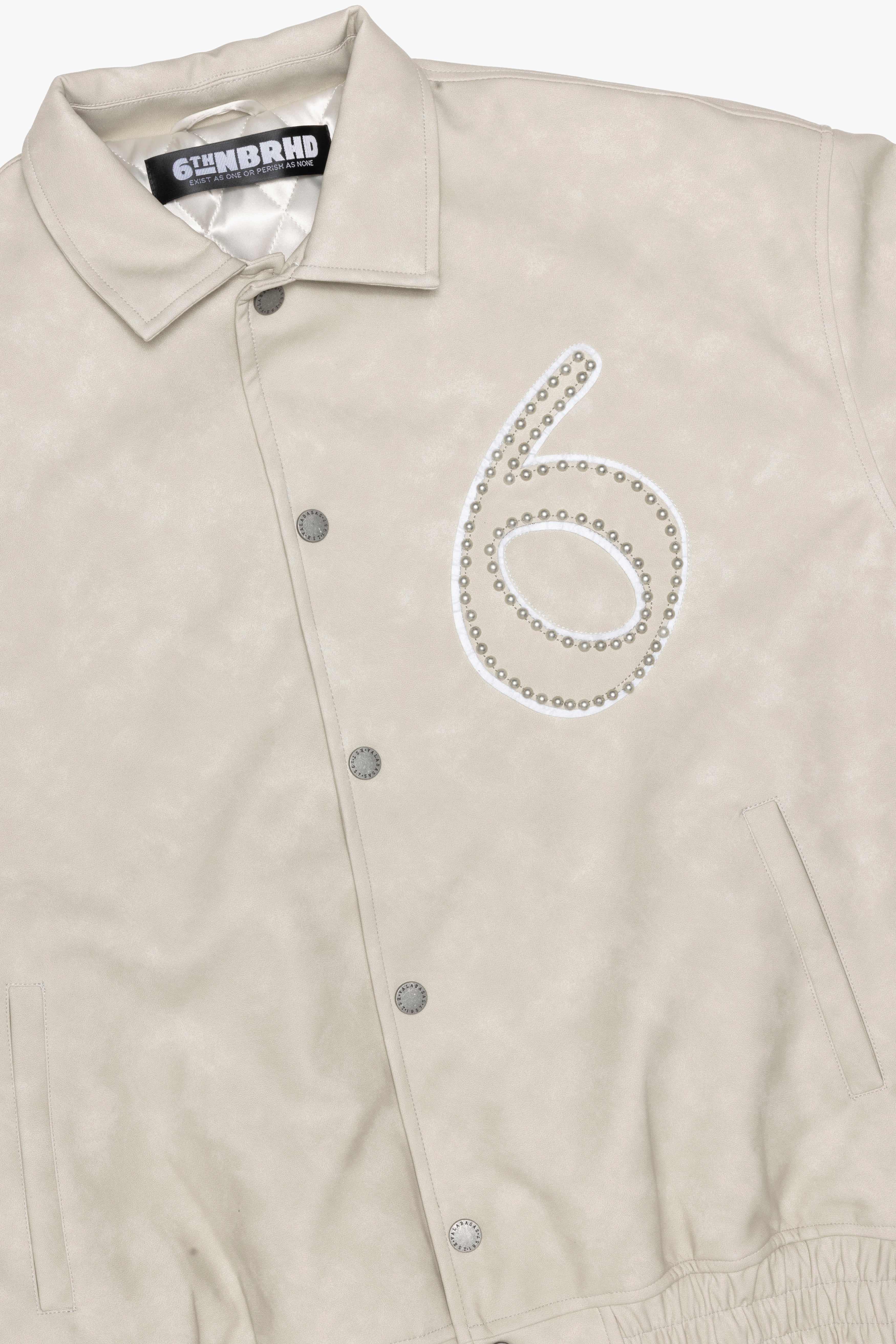 6Th Nbrhd Star Studded Men's Jacket - Beige