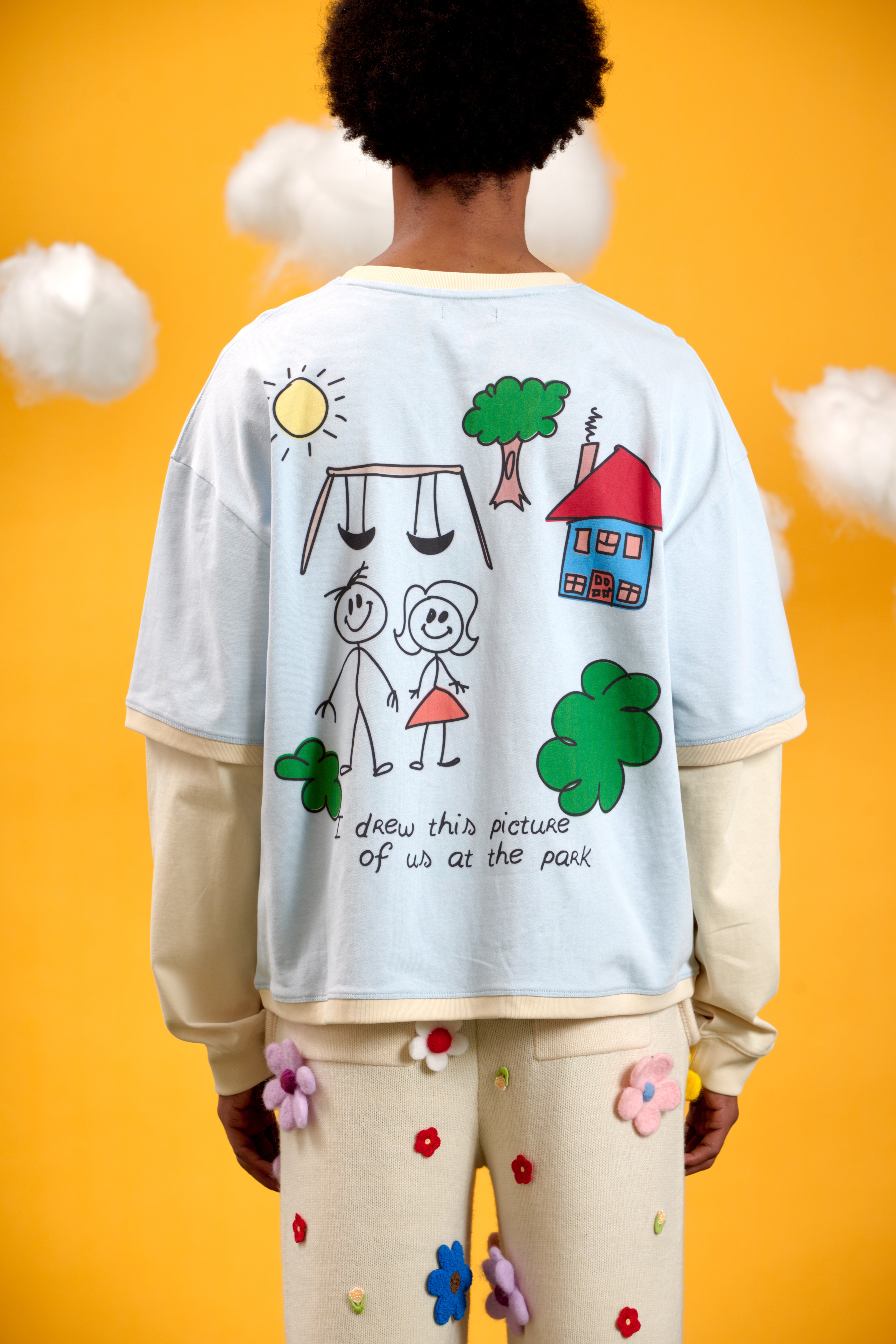 6Th Nbrhd Drawing Men's T-Shirt - Light Blue