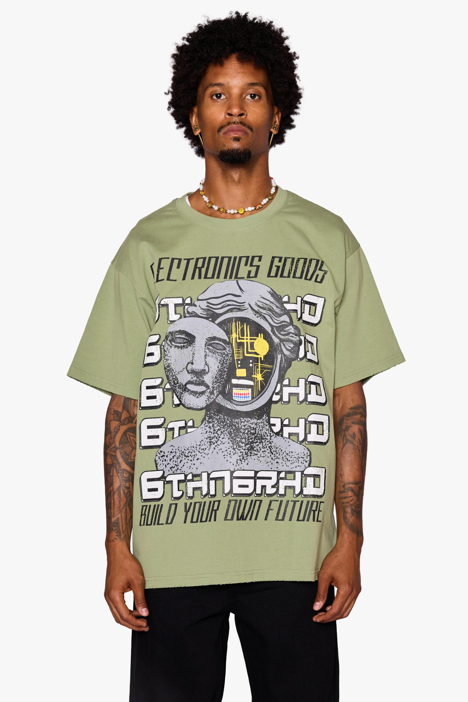 6Th Nbrhd Build Your Future Men's T-Shirt - Olive