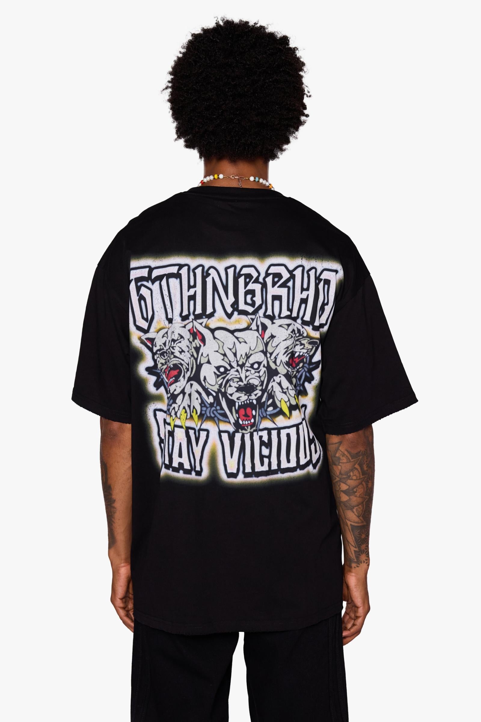6Th Nbrhd Stay Vicious Men's T-Shirt - Black