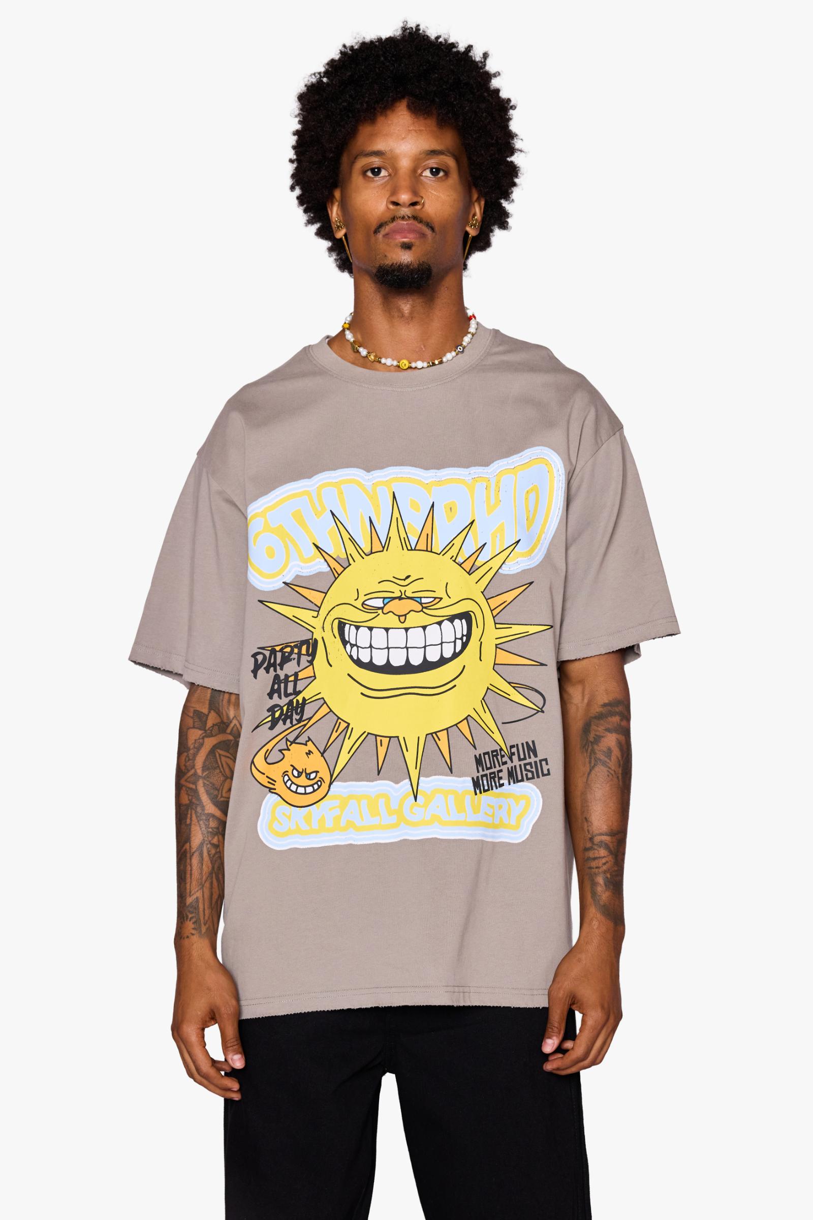 6Th Nbrhd Skyfall Men's T-Shirt - Gray