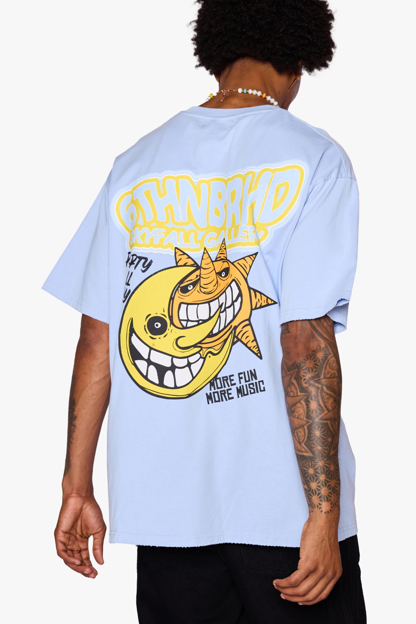 6Th Nbrhd Skyfall Men's T-Shirt - Light Blue