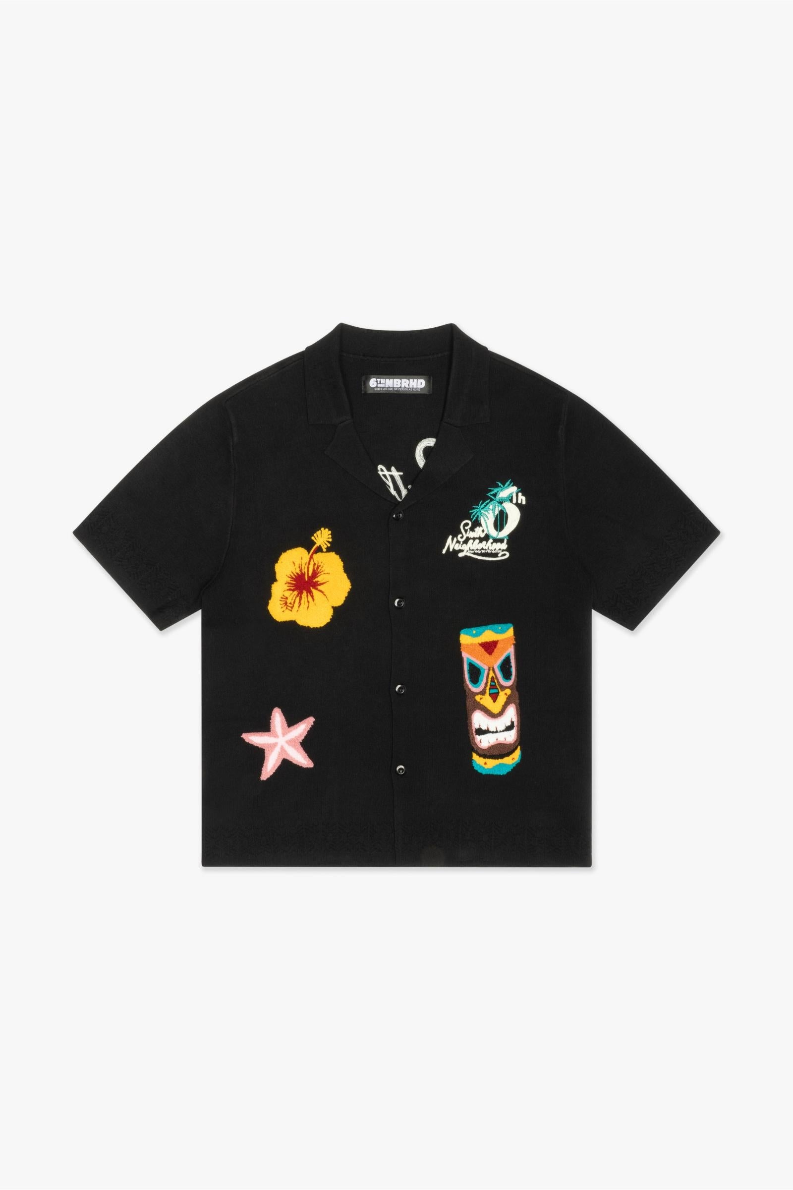 6Th Nbrhd Tropics Men's Shirt - Black
