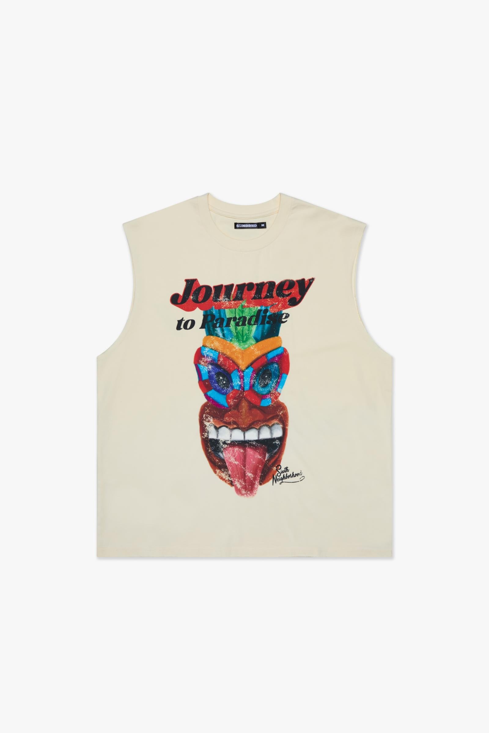 6Th Nbrhd Muscle Men's T-Shirt - Beige