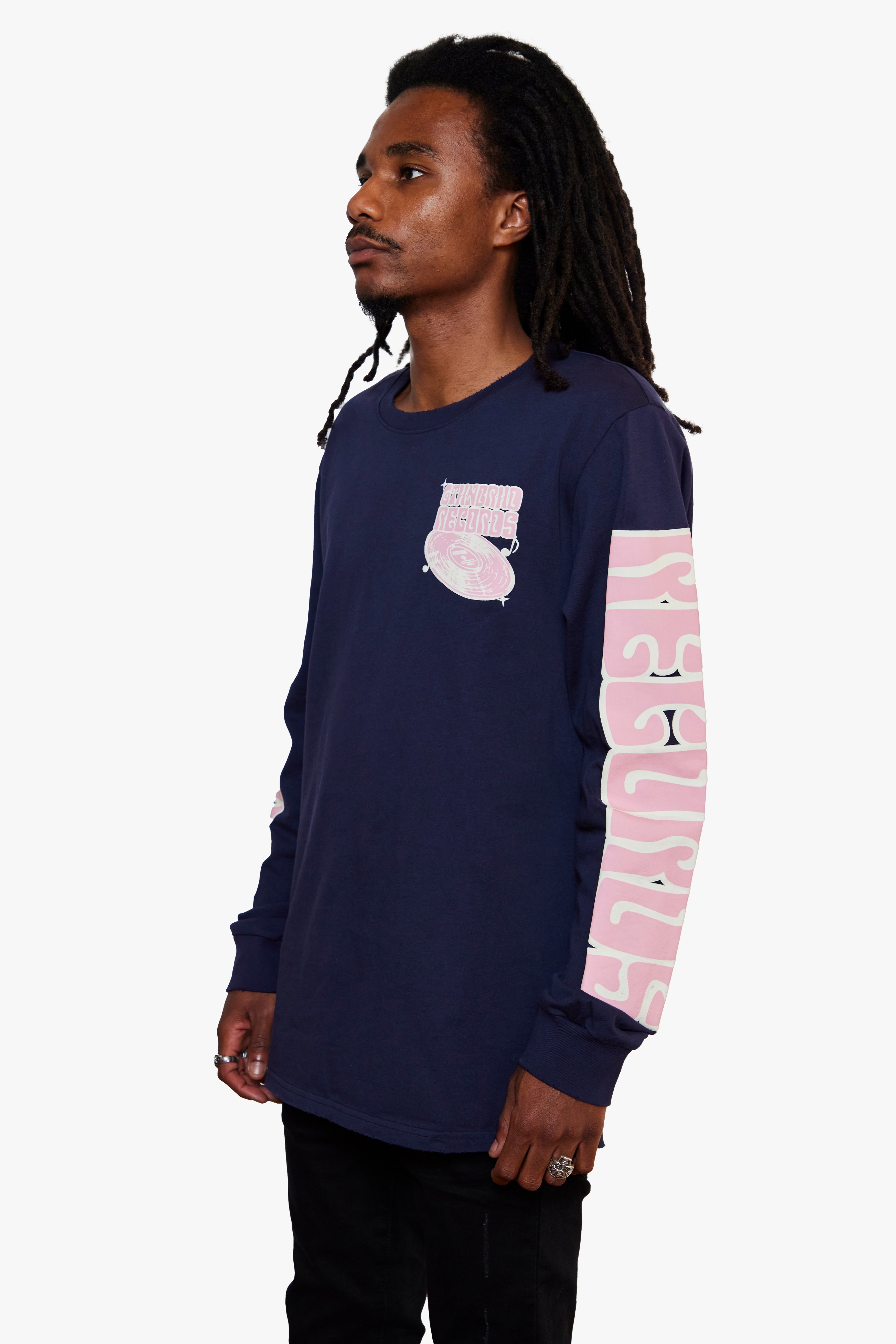 6Th Nbrhd Records Men's T-Shirt - Navy