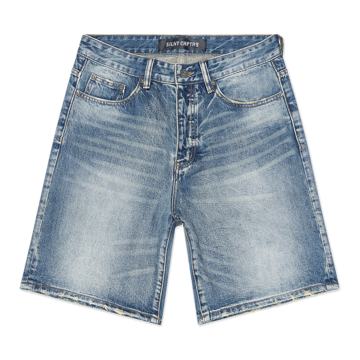 Silnt Chptrs Faded Shorts - Washed Denim