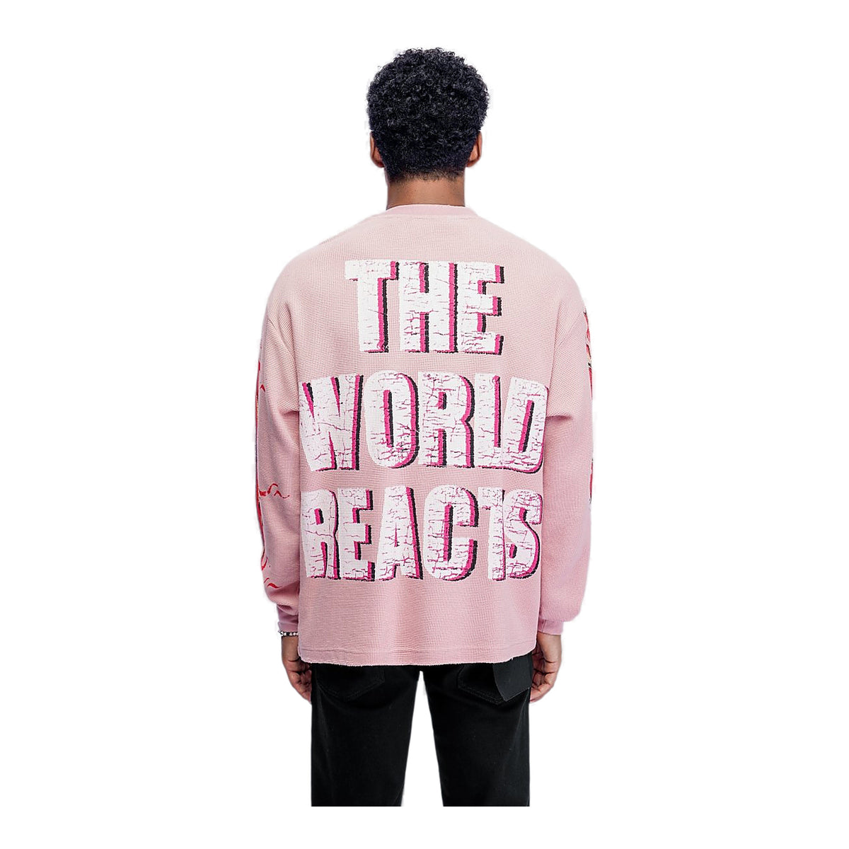 Valabasas World Sweatshirt - Thermal Knit Pink
