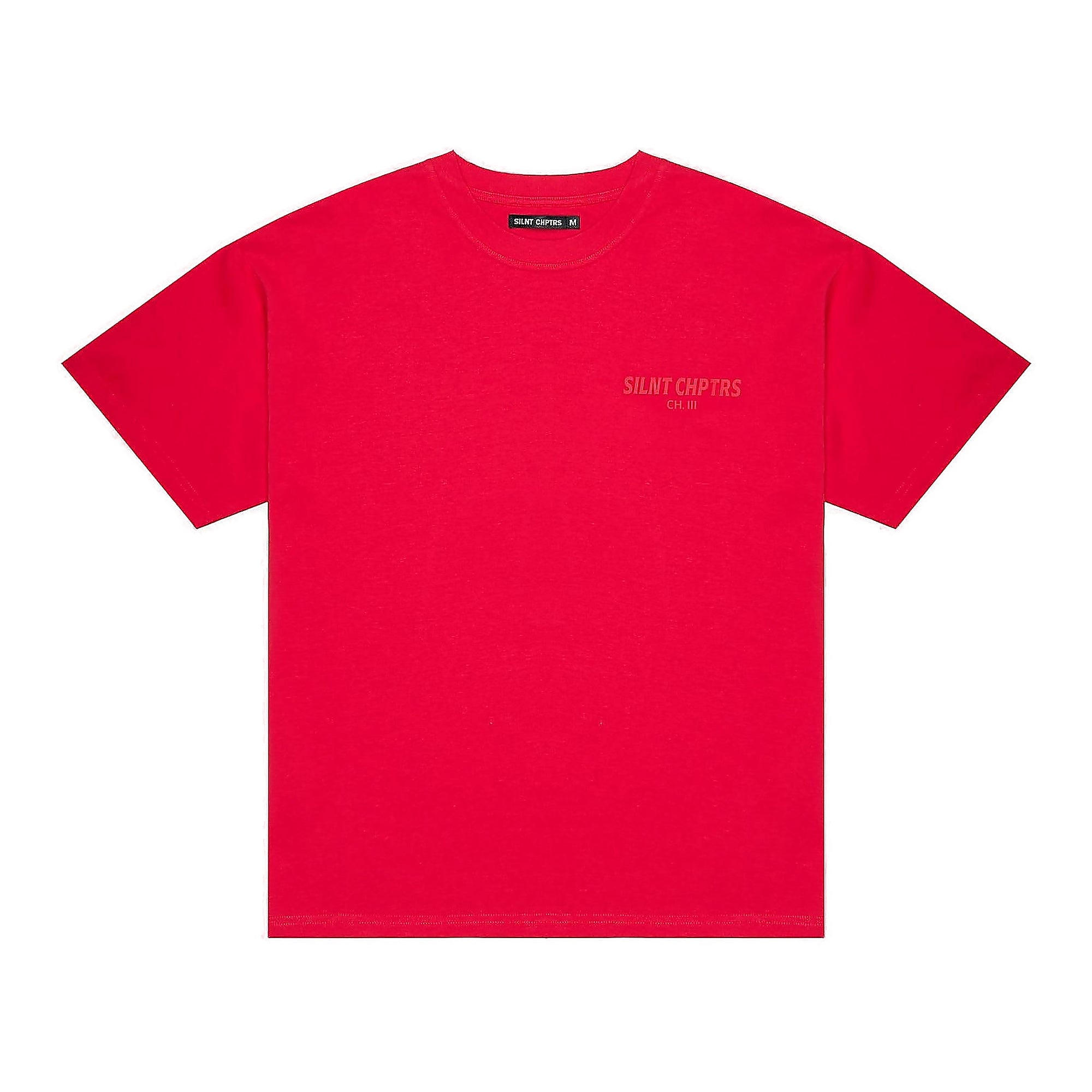 Silnt Chptrs Embossed Tee - Boxy Fit Red
