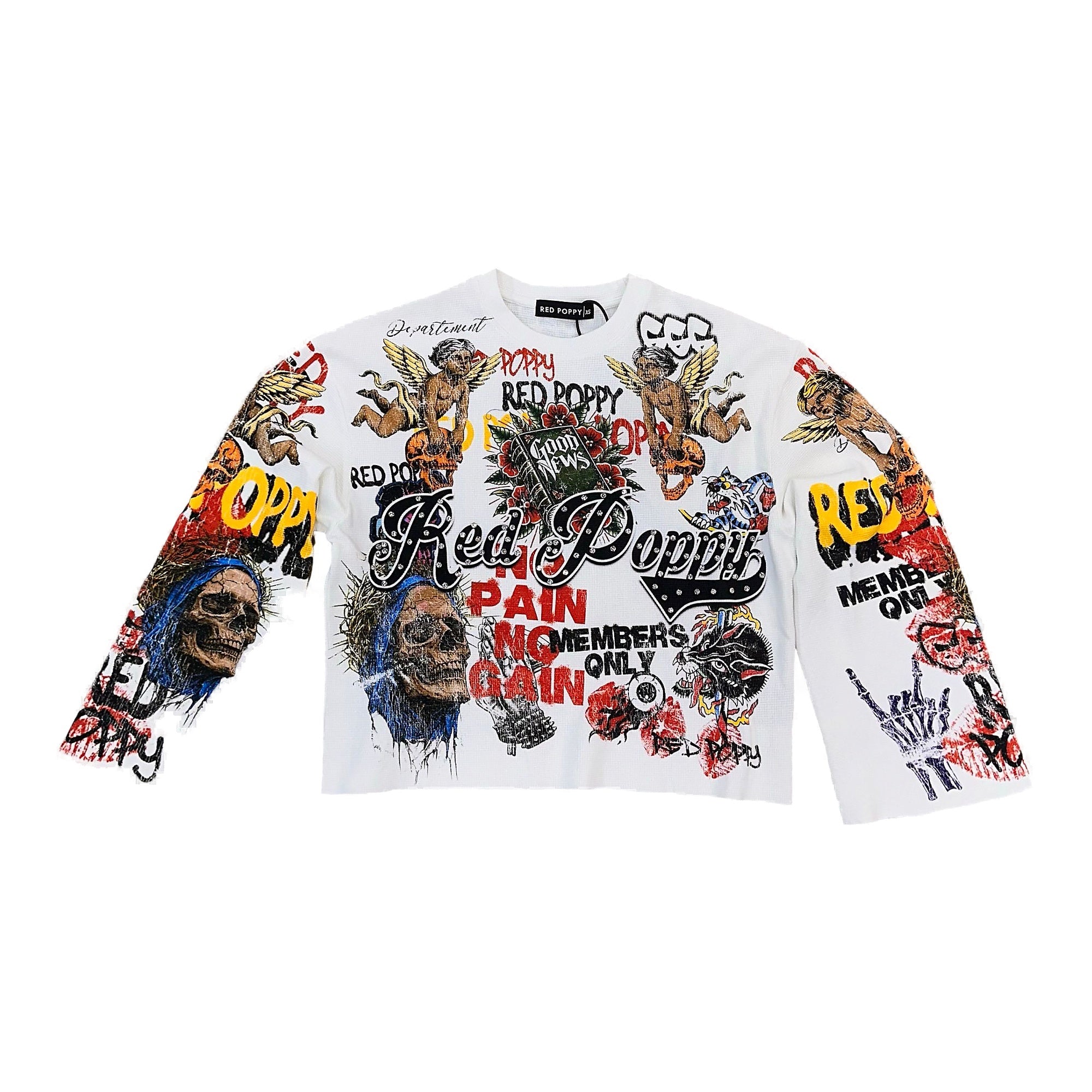 Red Poppy Men's White Shirt