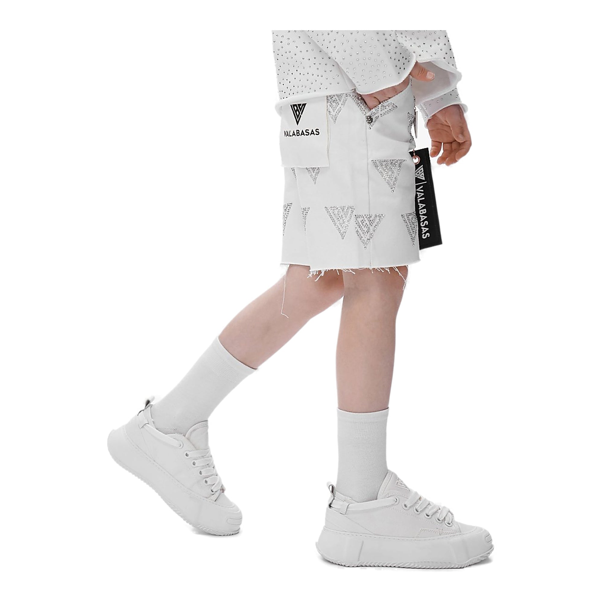 Valabasas Logo Youth Shorts - Raw Hem