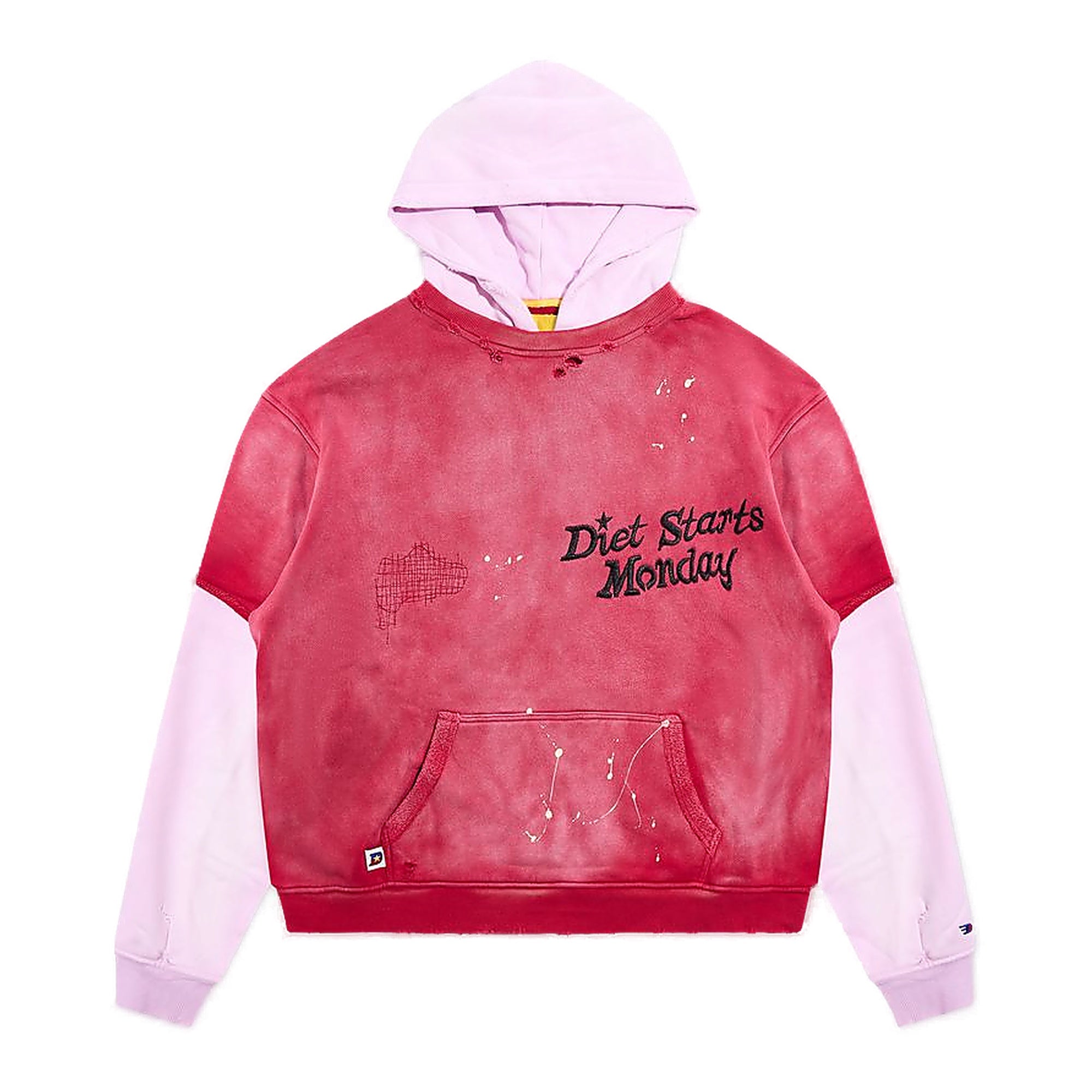 Diet Starts Dsm Double Layer Hoodie - Red