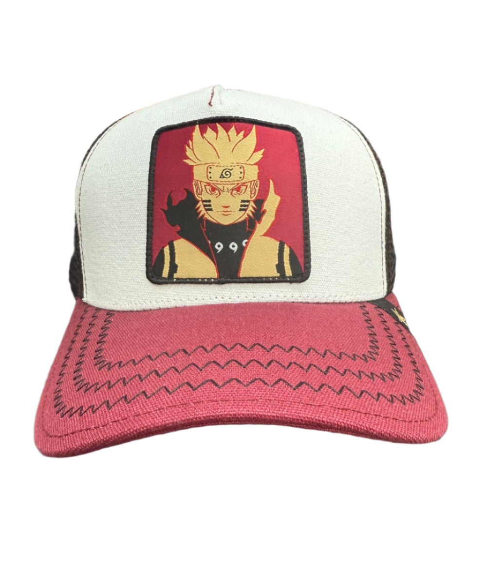 Gold Star Naruto Trucker Hat - Red