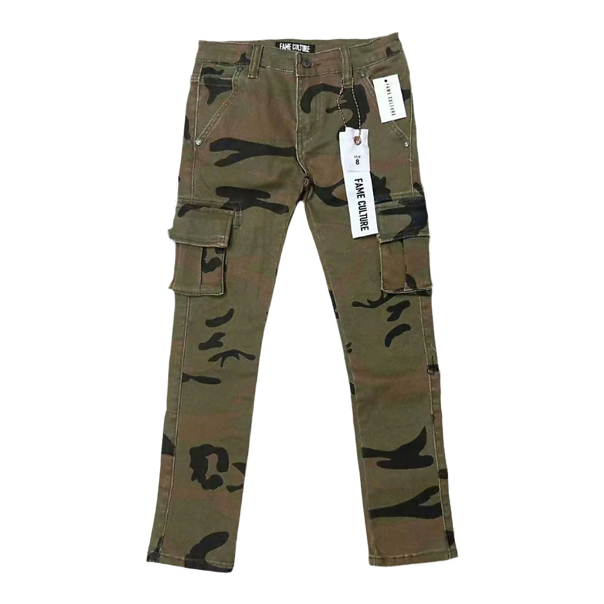 Fame Culture Militant Cargo Pants - Camouflage