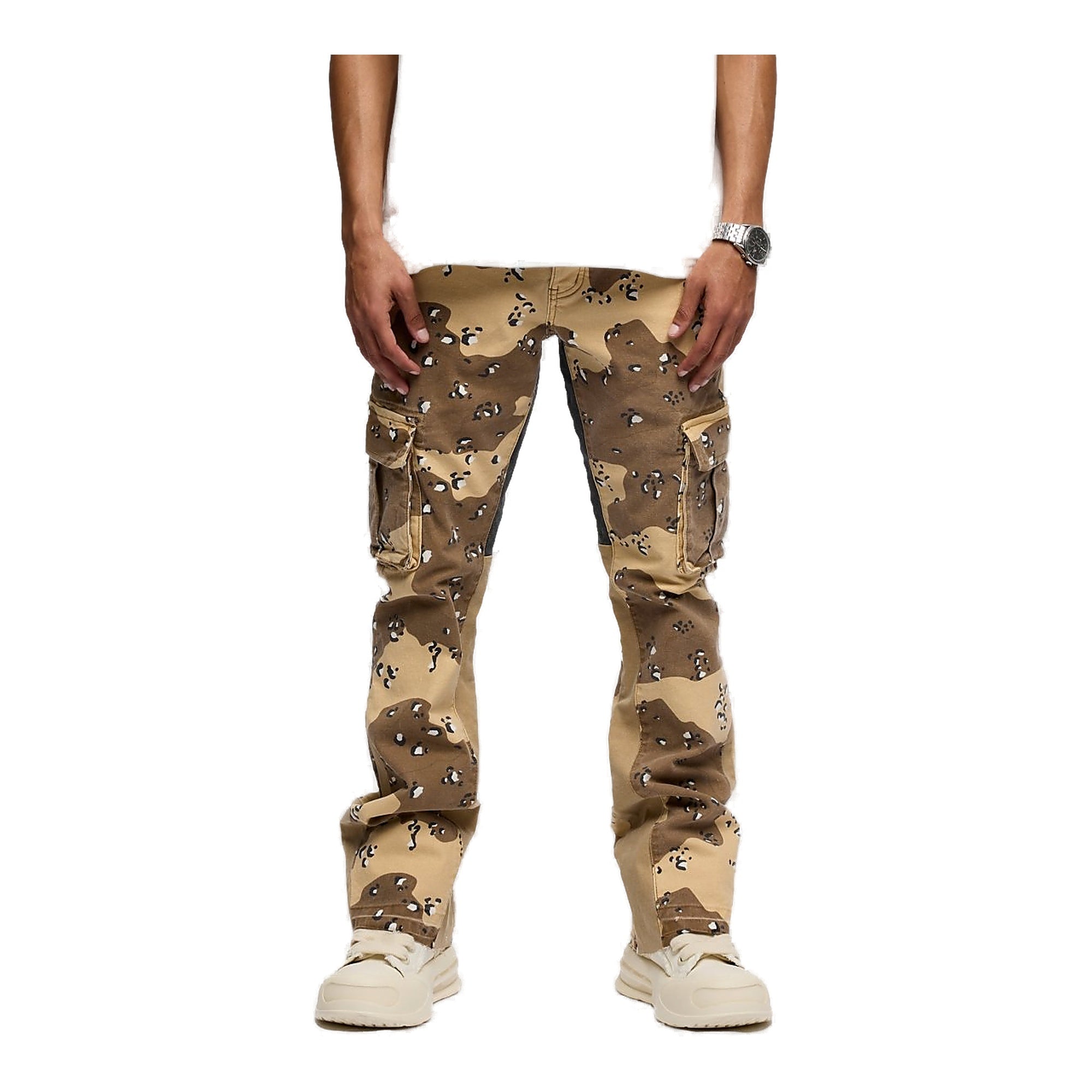 Valabasas Geno Stacked Flare Jean - Camouflage
