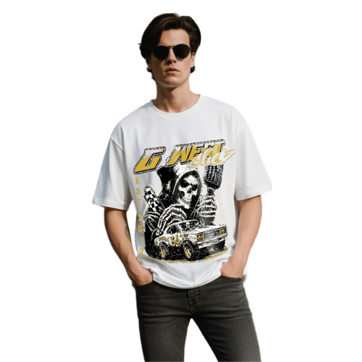 G-West "Death Drift" T-Shirt - Graphic Print