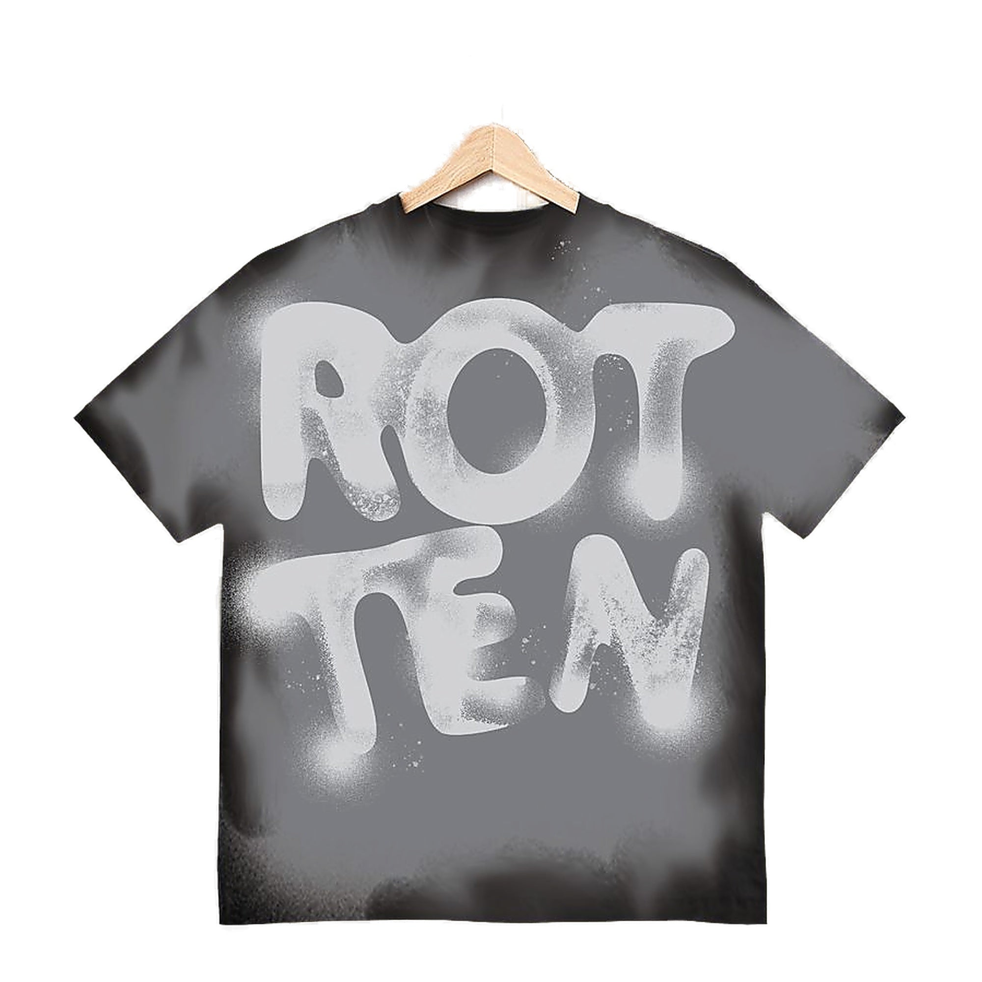 Dry Rot Rated Black Tee T-Shirt - Gray