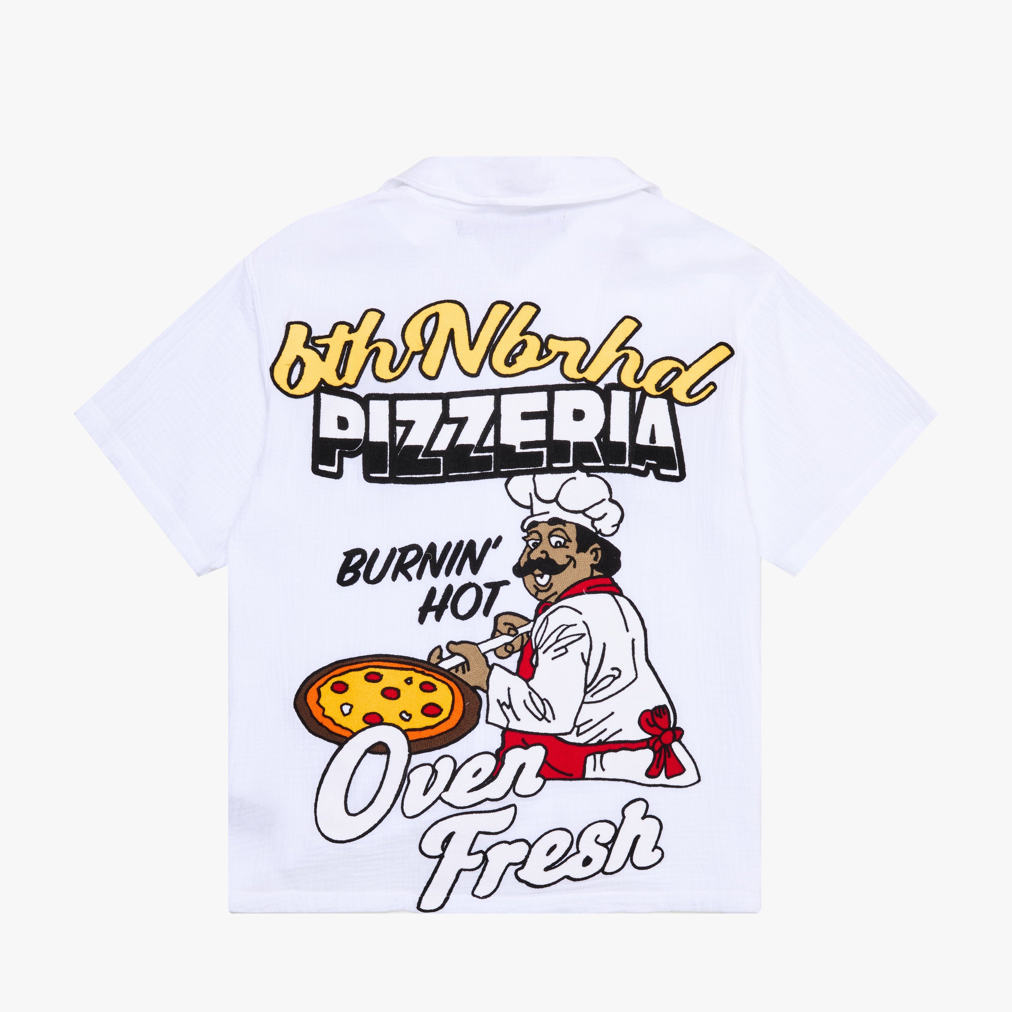 6Th Nbrhd Pizzeria Men's Shirt - White