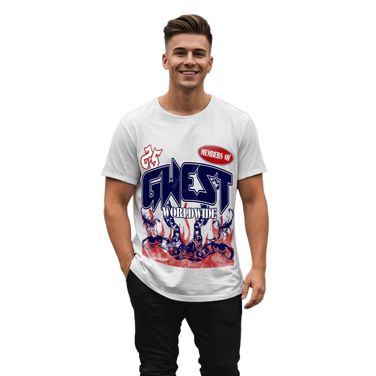 G-West "United Flames" T-Shirt - White