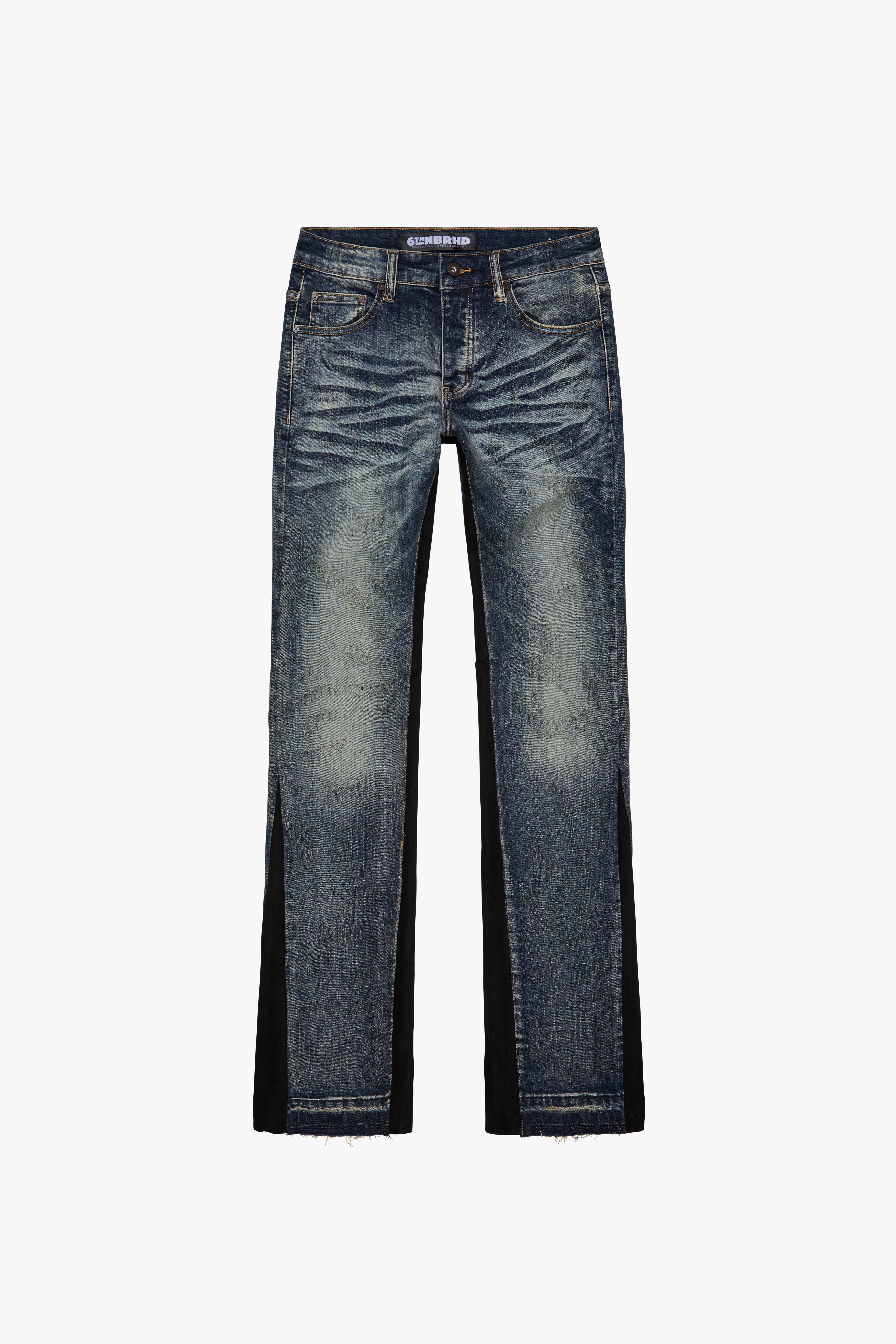 6Th Nbrhd Yeehaw Men's Jeans - Distressed Wash