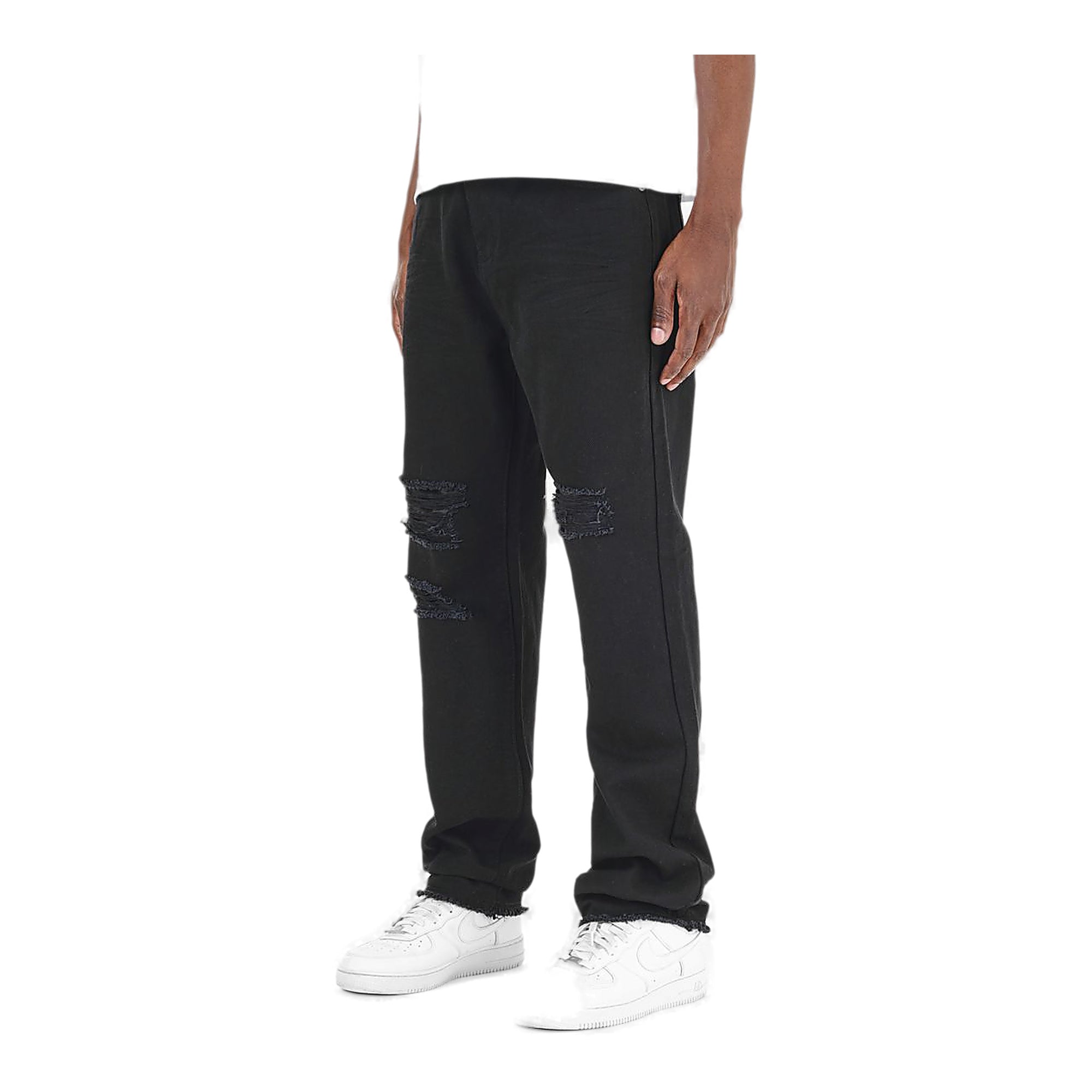 Copper Rivet Distressed Jeans - Relaxed Fit
