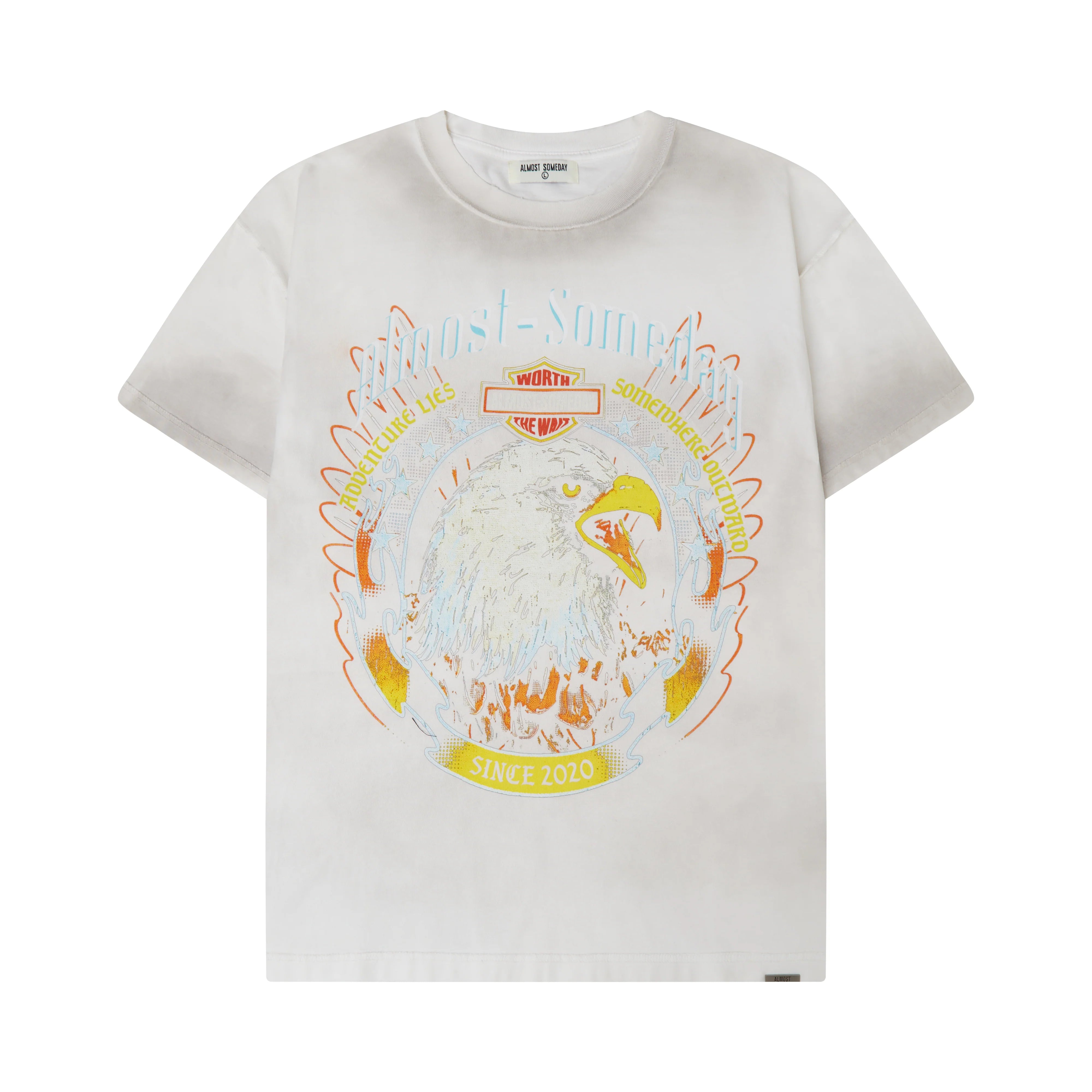 Almost Someday - Outward Tee - Dirty Wash White