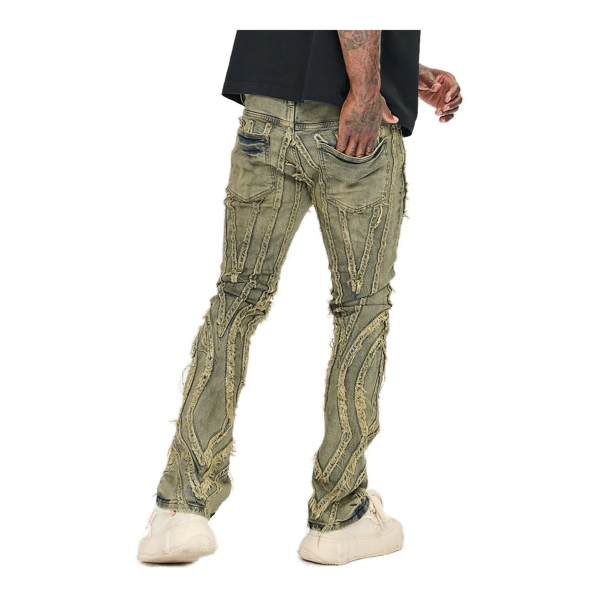 Valabasas Strava Denim Men's Jeans - Olive Green