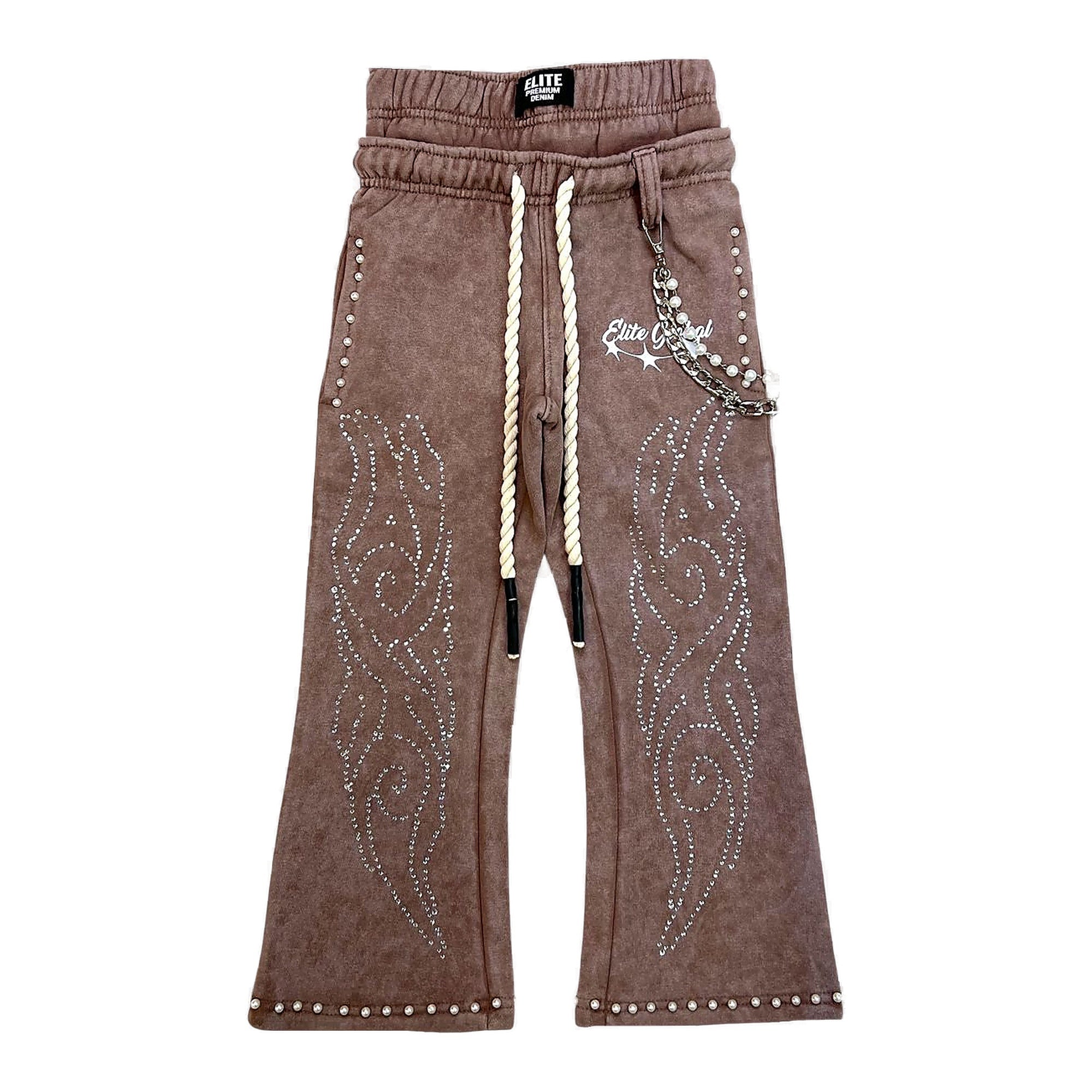 Elite Premium Kids Jogger Pants - Brown