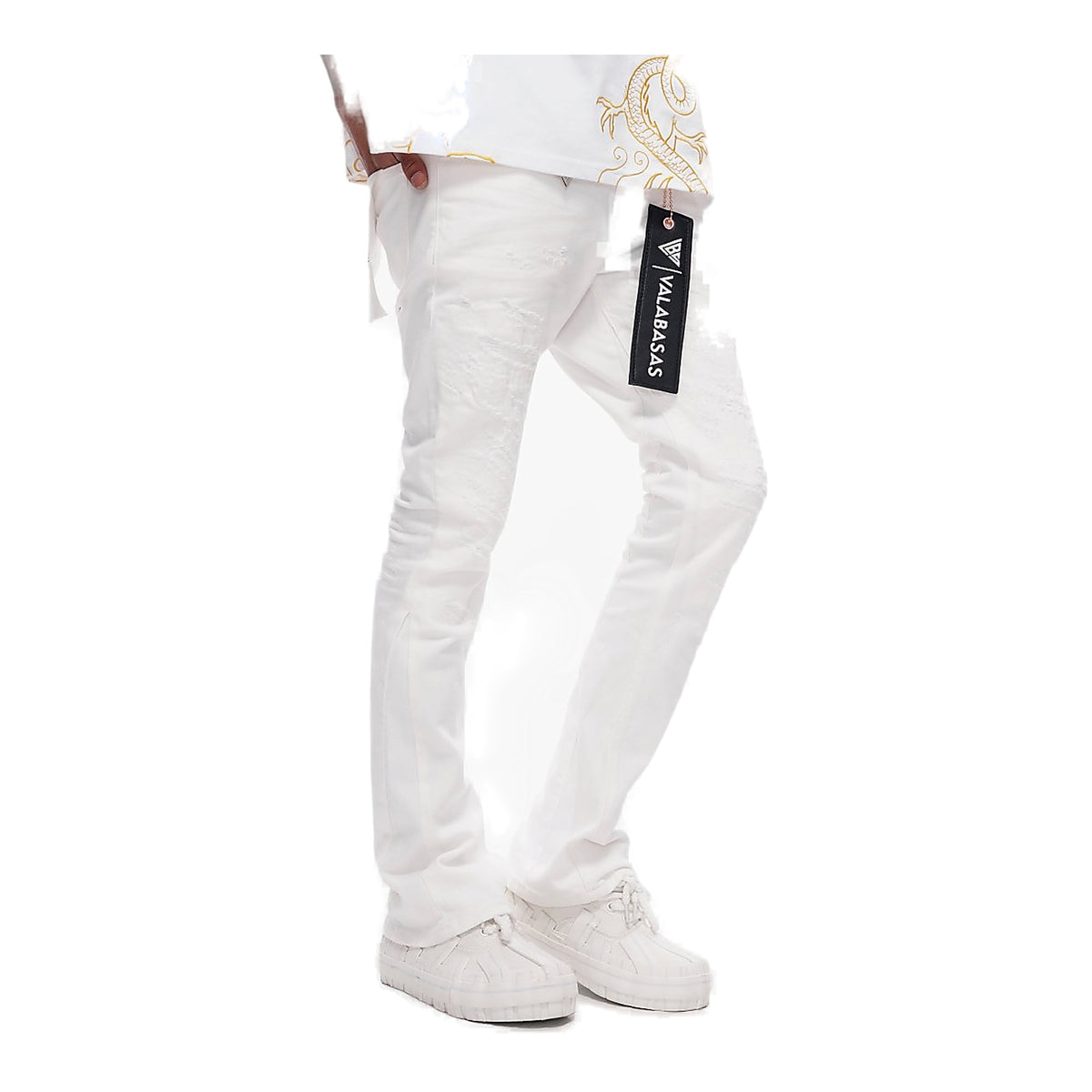 Valabasas Thatch Jeans - Stacked White