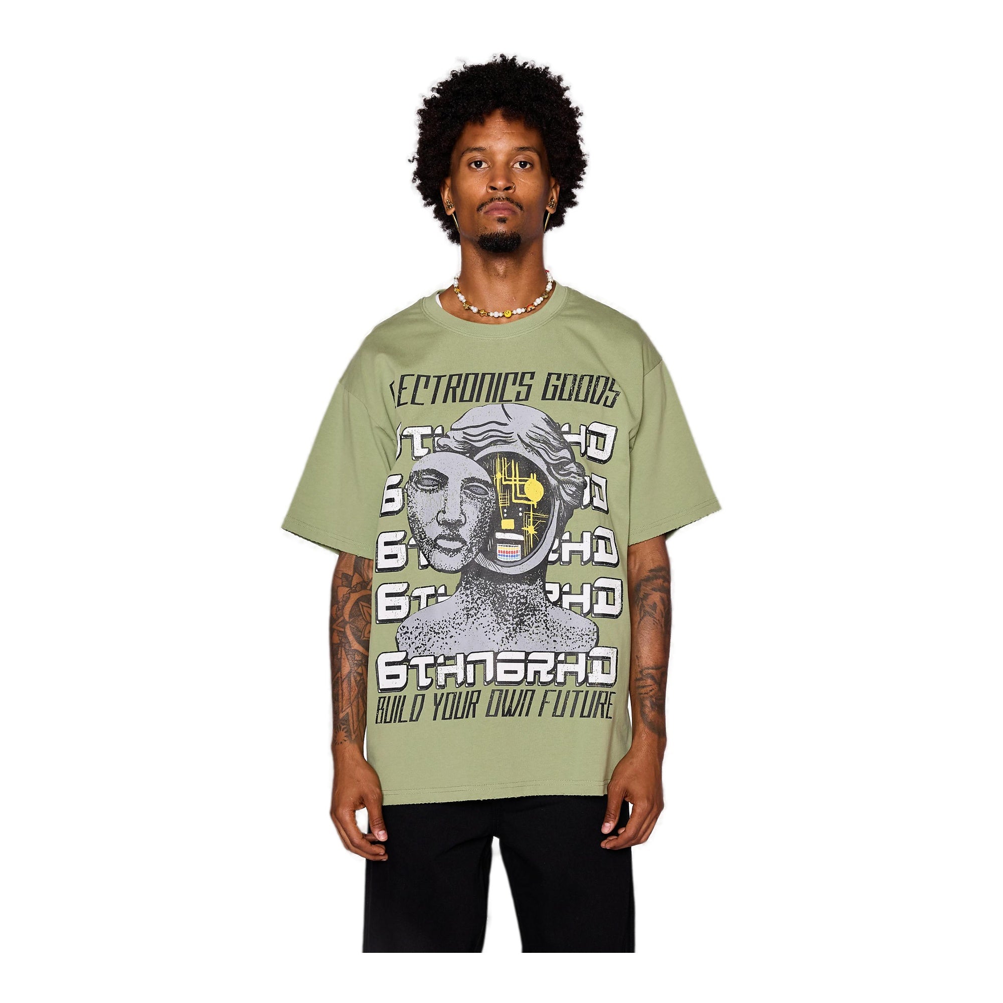6Th Nbrhd Build Your Future Men's T-Shirt - Olive