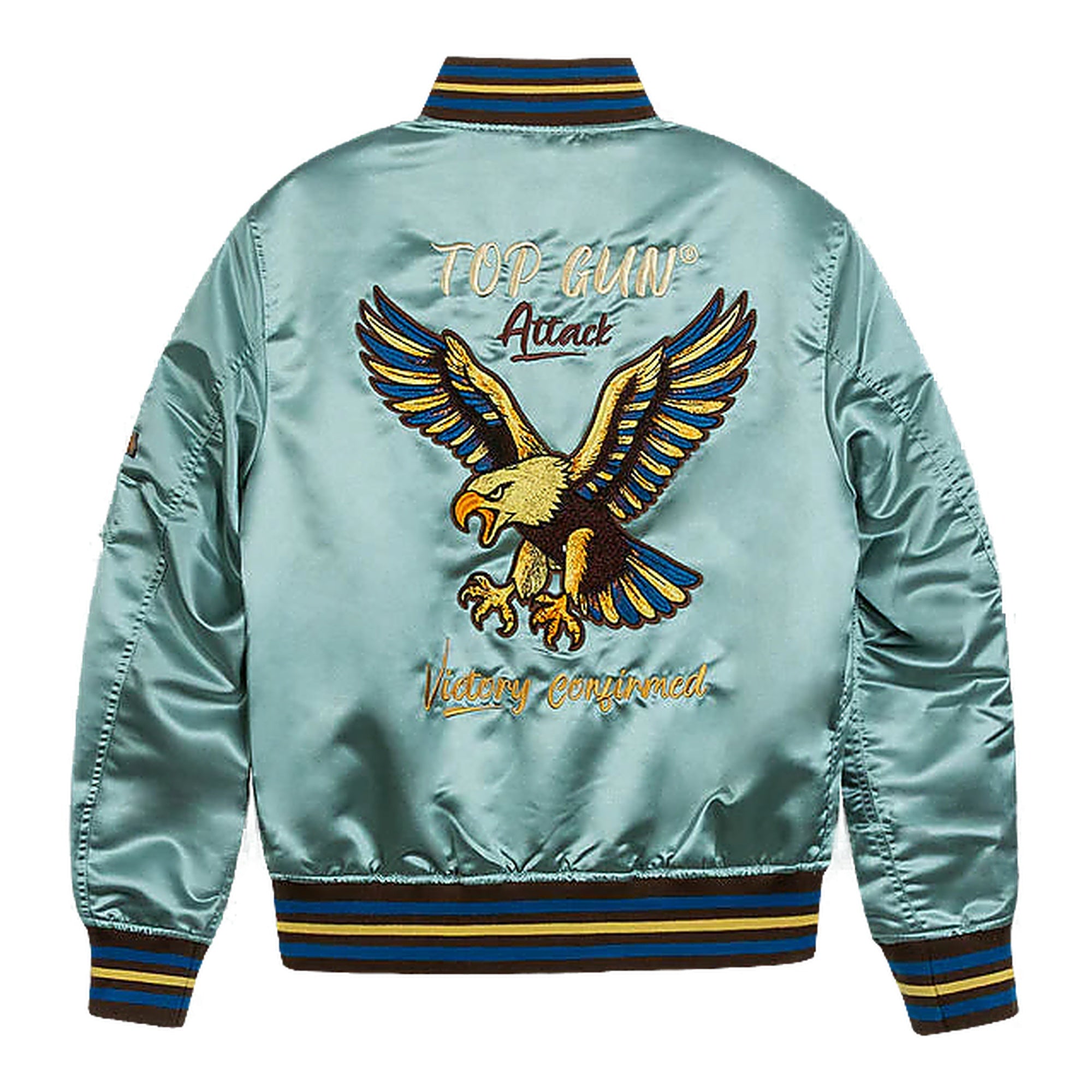 Top Gun Satin Eagle Men's Varsity Jacket