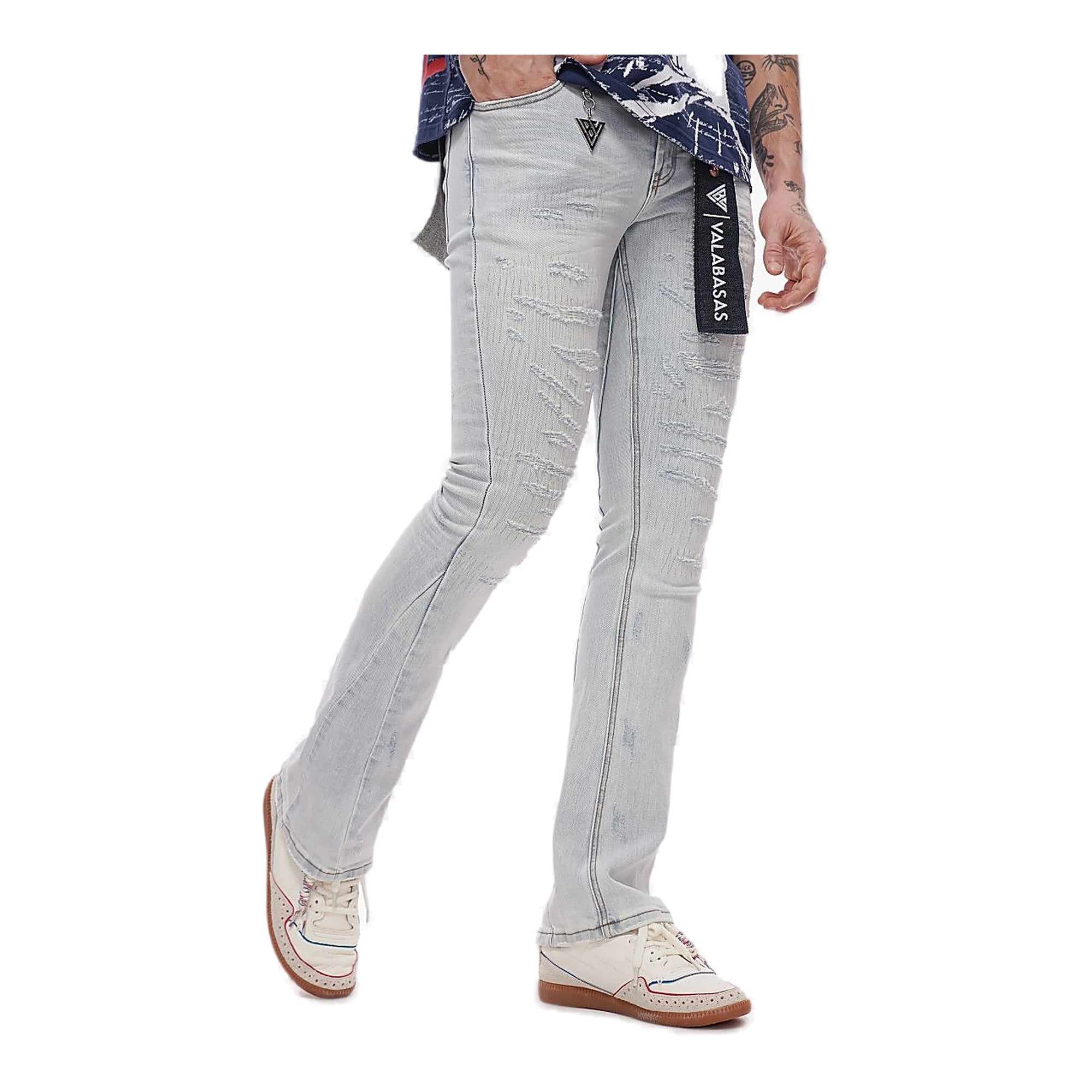Valabasas Thatch Jeans - Stacked Fit Light Blue Wash