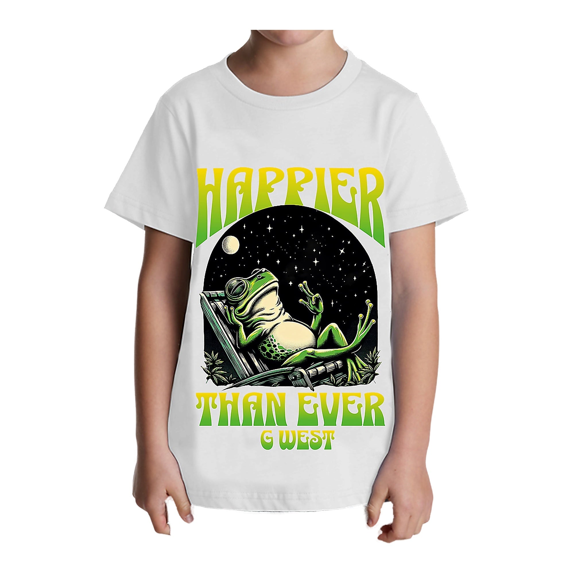 G-West Happier Than Ever Tee Kids T-Shirt - White