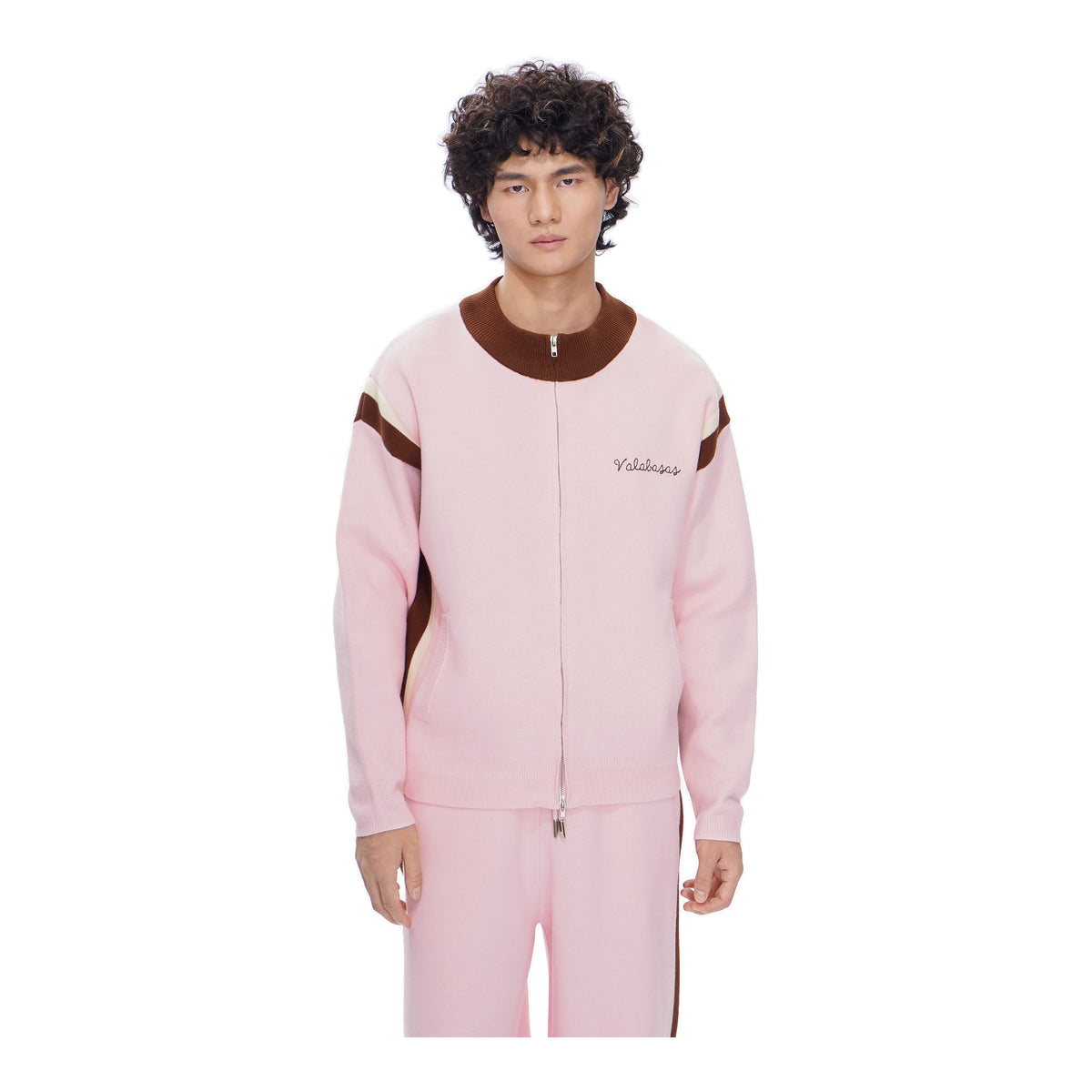 Valabasas Script Jacket - Embroidered Pink