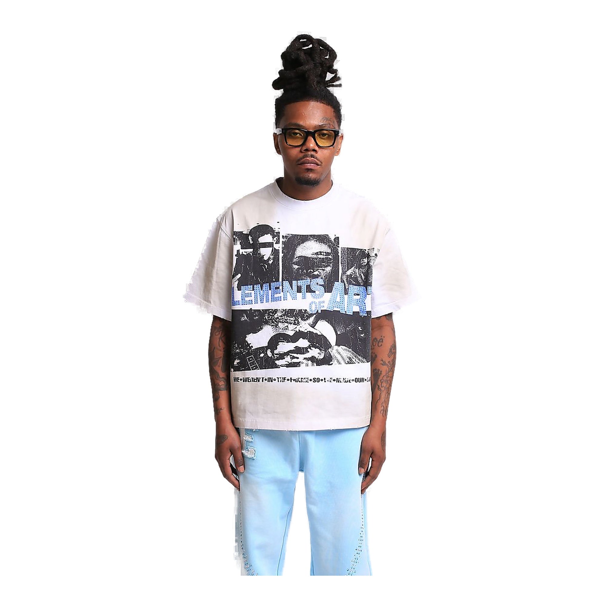 Elements Of Art Collage Tee Men's T-Shirt - White