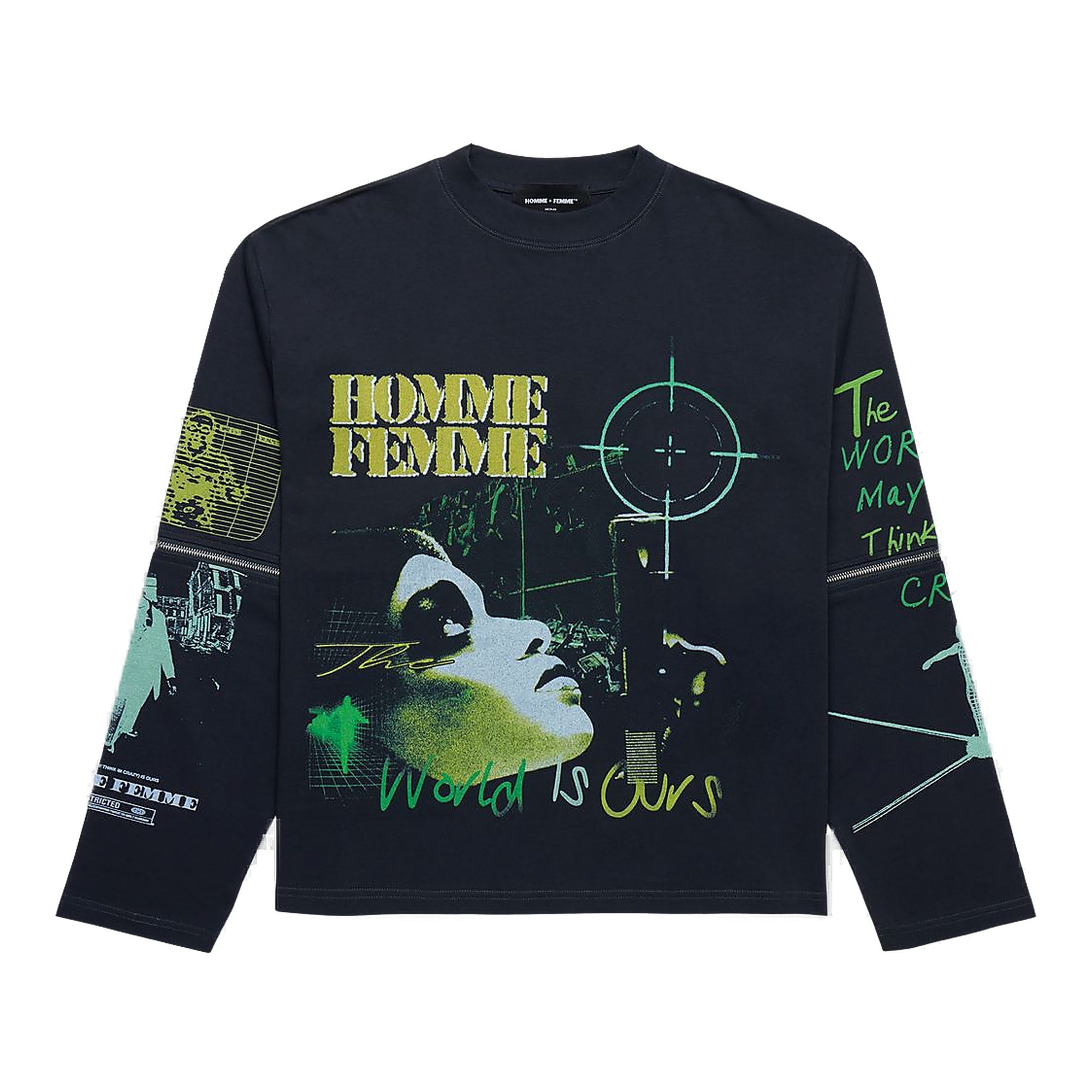Homme+Femme Bullseye T-Shirt - Zippered Sleeves