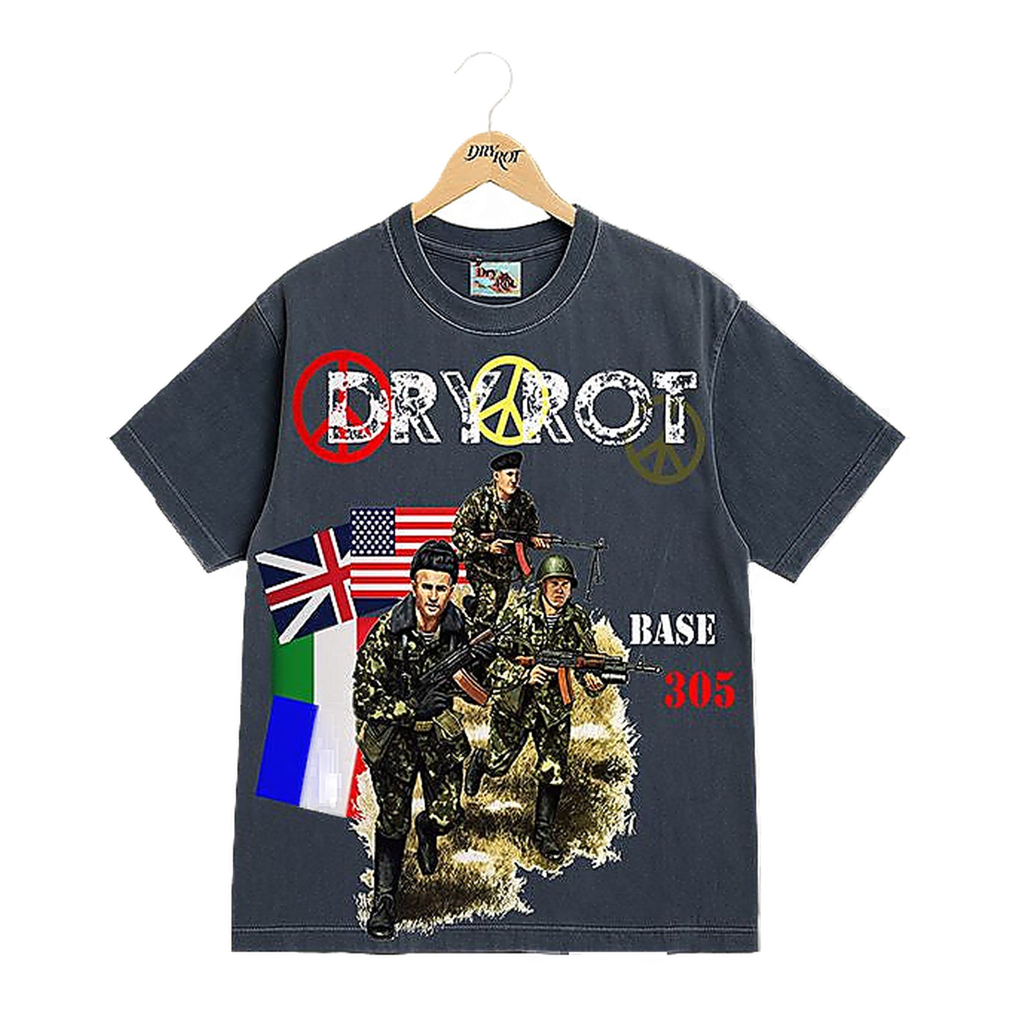Dry Rot "Dry Rot War Ready Grey" T-Shirt - Charcoal